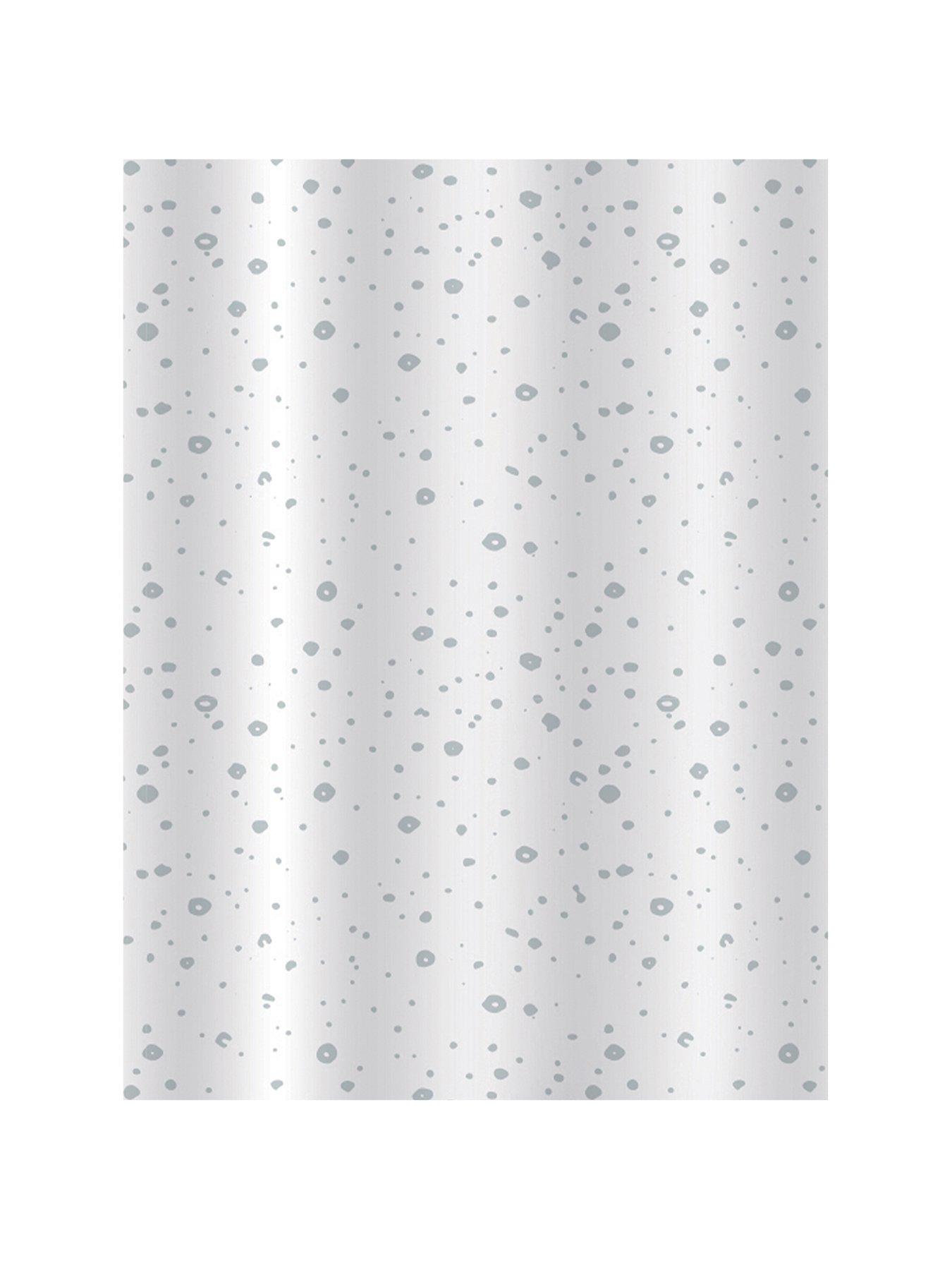 Image 2 of 3 of Showerdrape Droplets White Shower Curtain