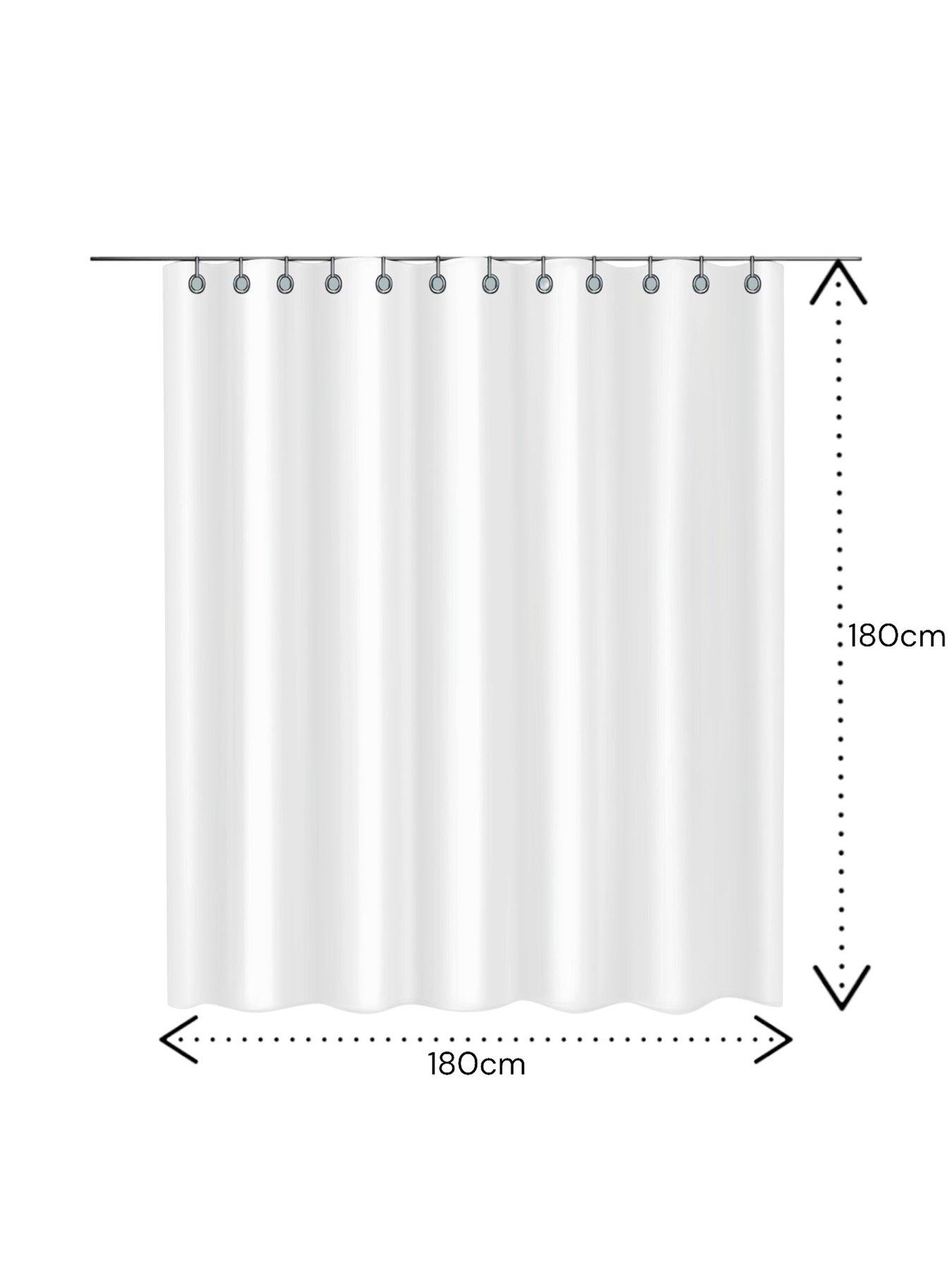 Image 3 of 3 of Showerdrape Droplets White Shower Curtain
