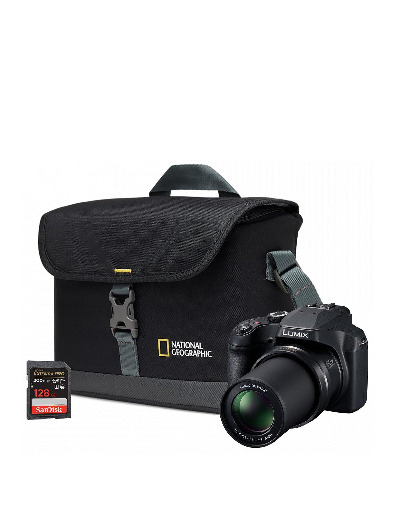 undefined DMC-FZ82D Camera Black + Sandisk 128GB SD Card + System Bag