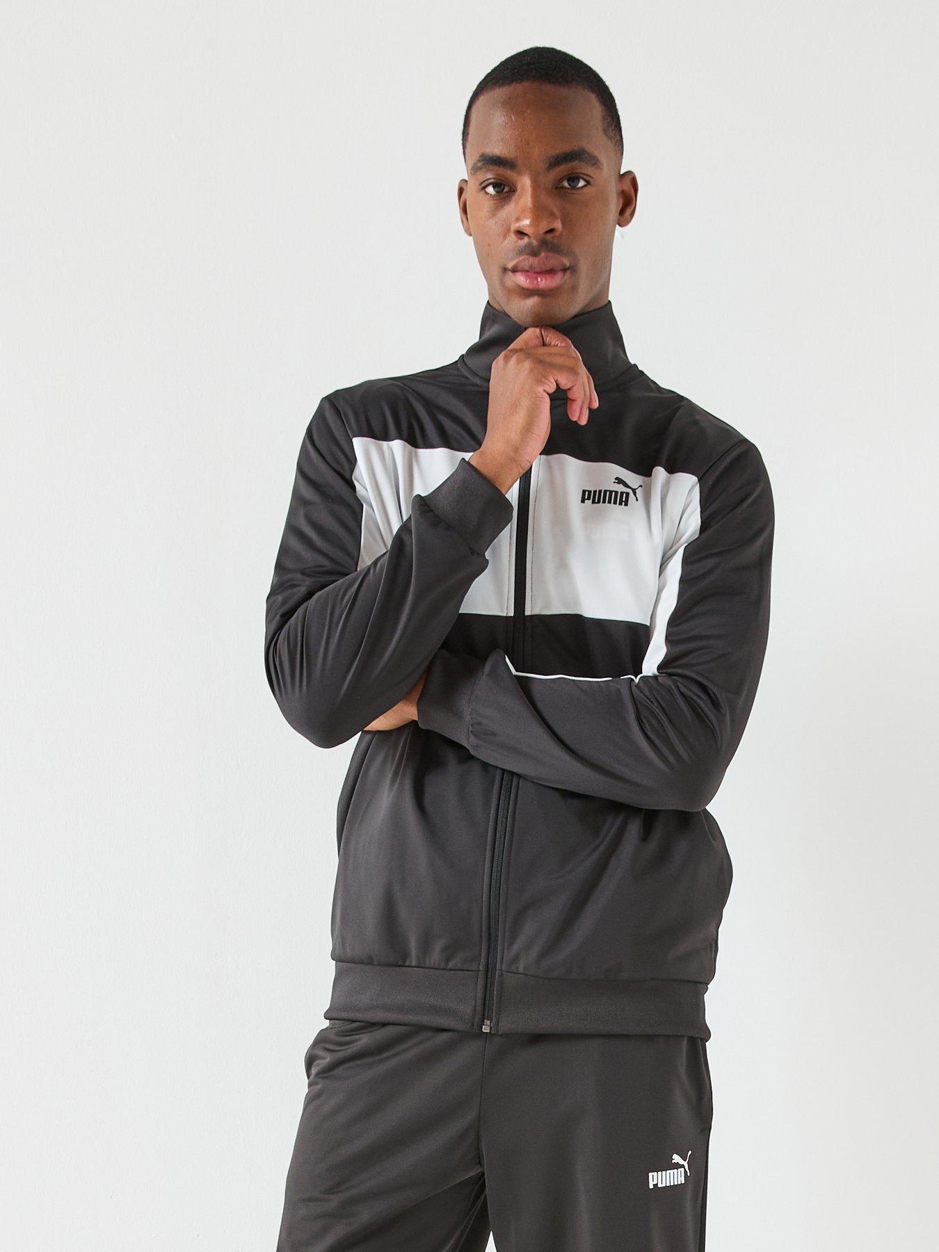 Image 3 of 4 of Puma Mens Poly Colorblock Suit - Black