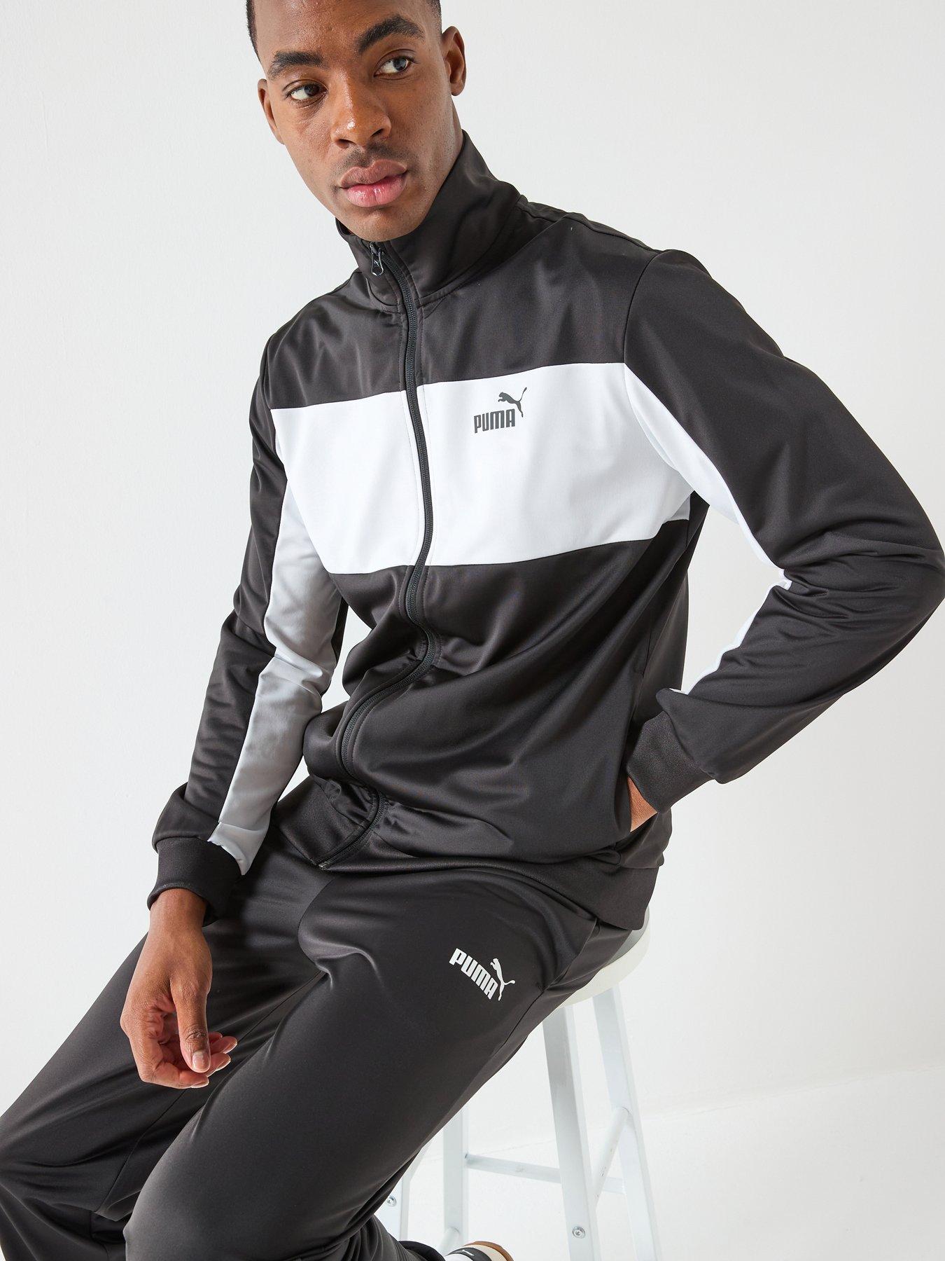 Image 4 of 4 of Puma Mens Poly Colorblock Suit - Black