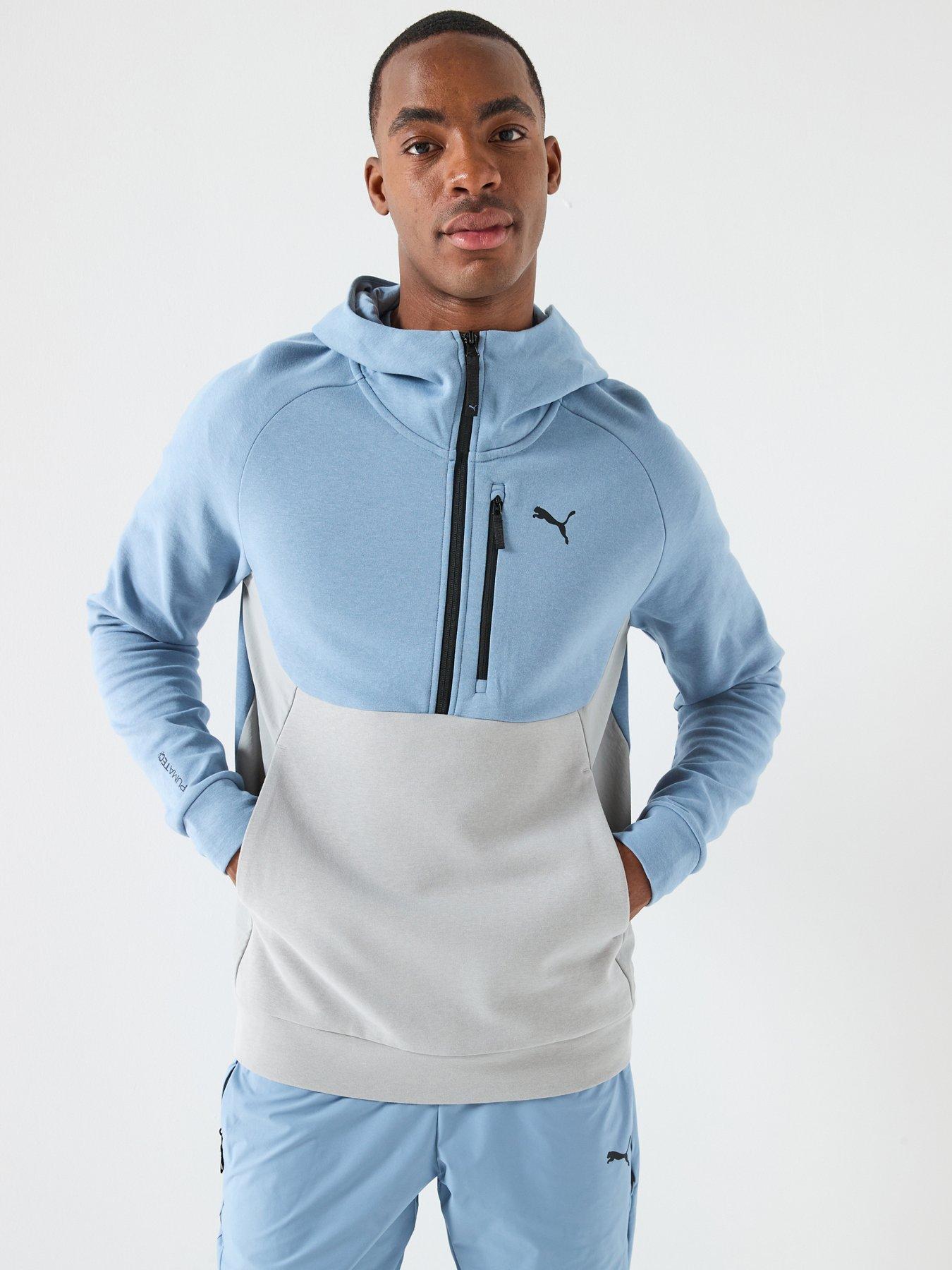 Puma Mens Pumatech Half Zip Hoodie Blue Very