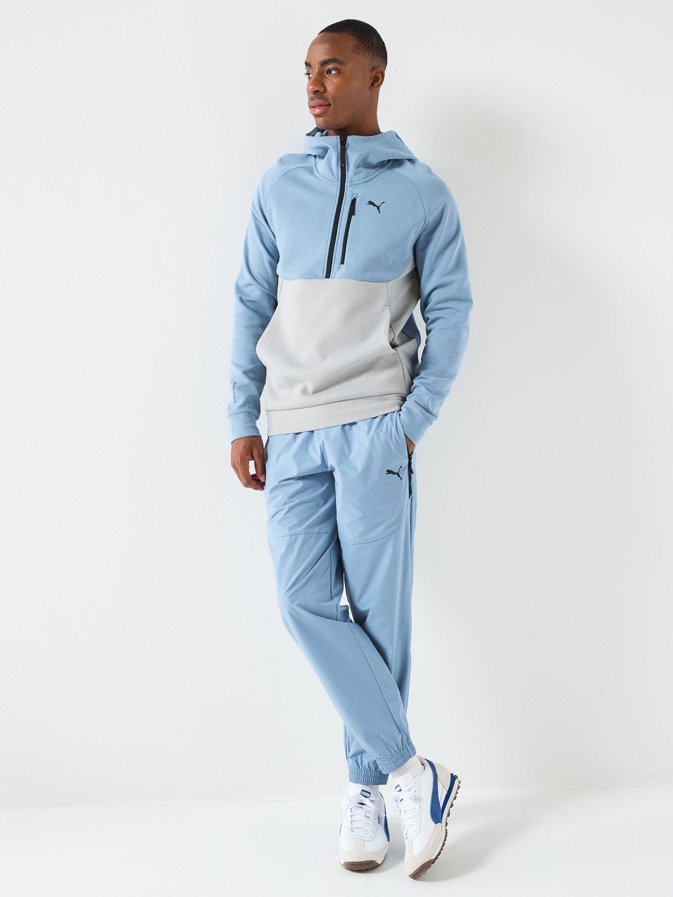 Image 3 of 6 of Puma Mens Pumatech Half Zip Hoodie - Blue