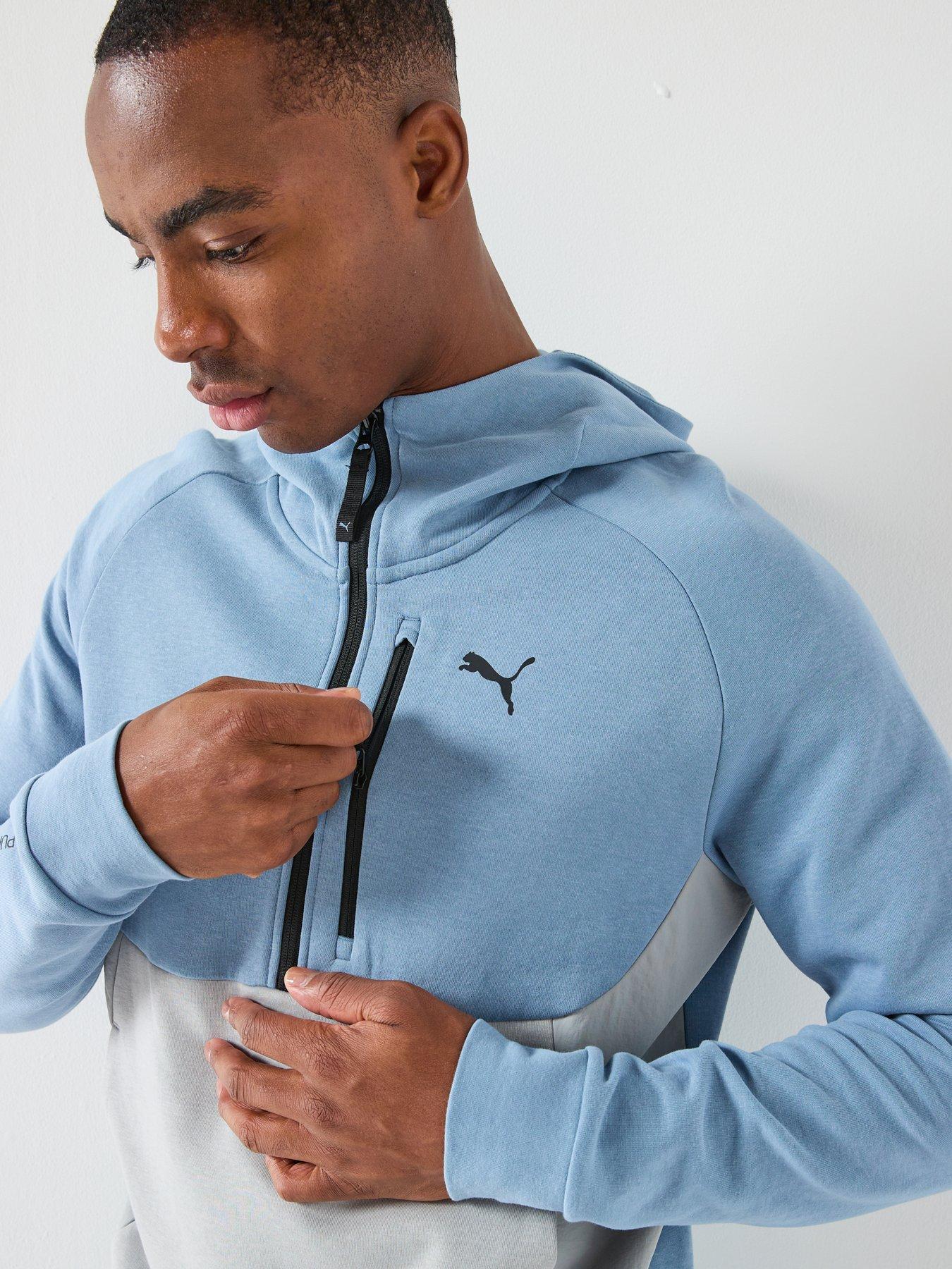 Puma Mens Pumatech Half Zip Hoodie Blue Very