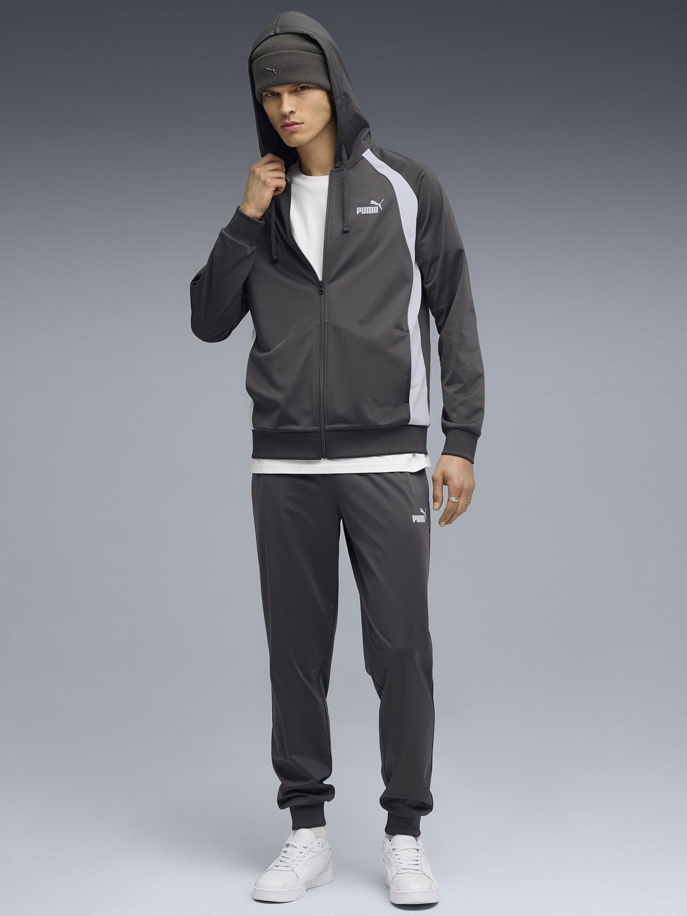 Image 1 of 5 of Puma Mens Hooded Poly Suit - Grey