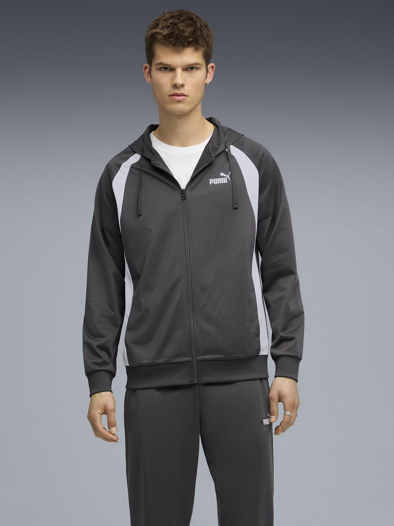 Image 3 of 5 of Puma Mens Hooded Poly Suit - Grey