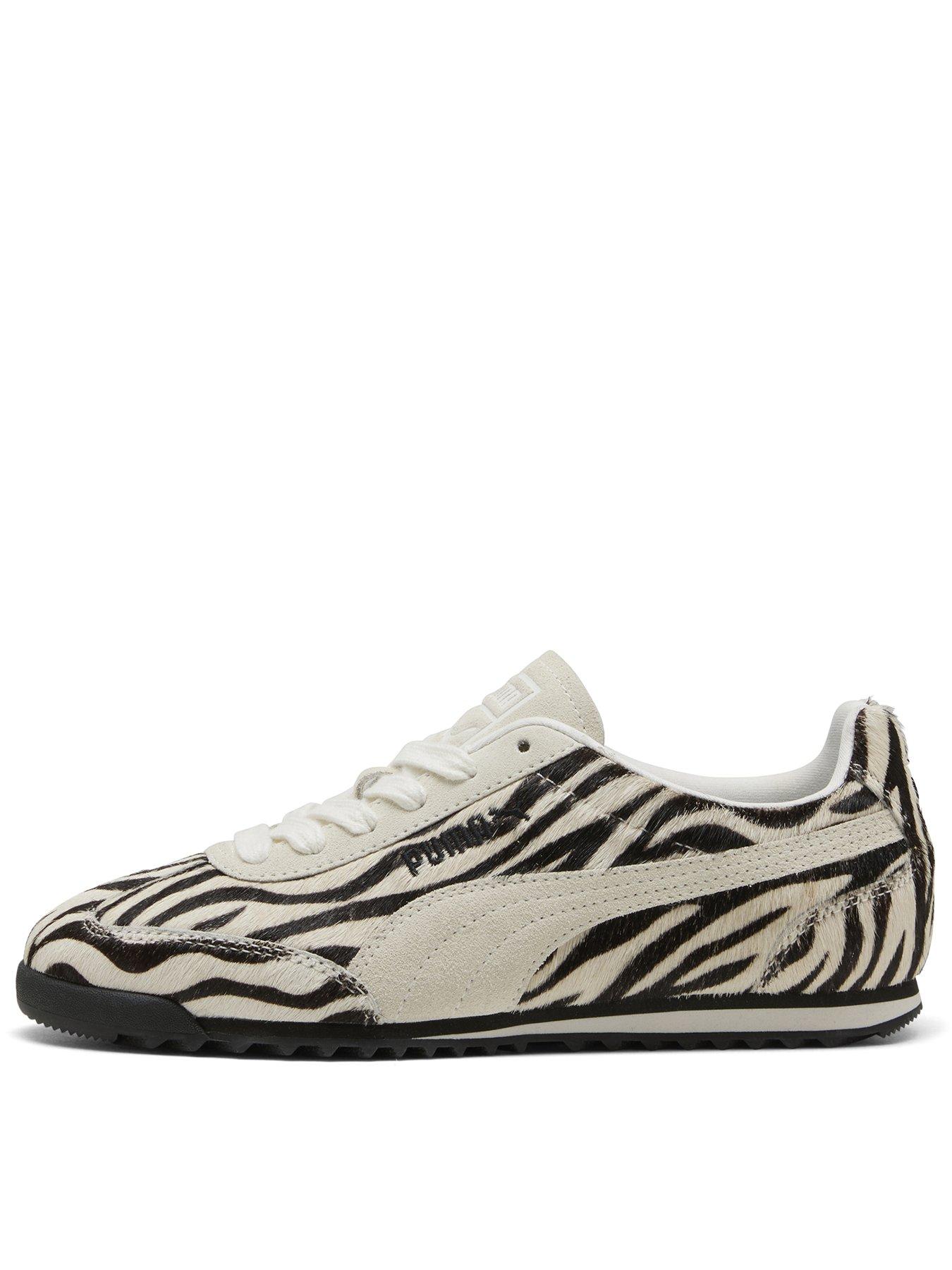 Image 1 of 7 of Puma Unisex Arizona Zebra Pony Hair Trainer - Black/white