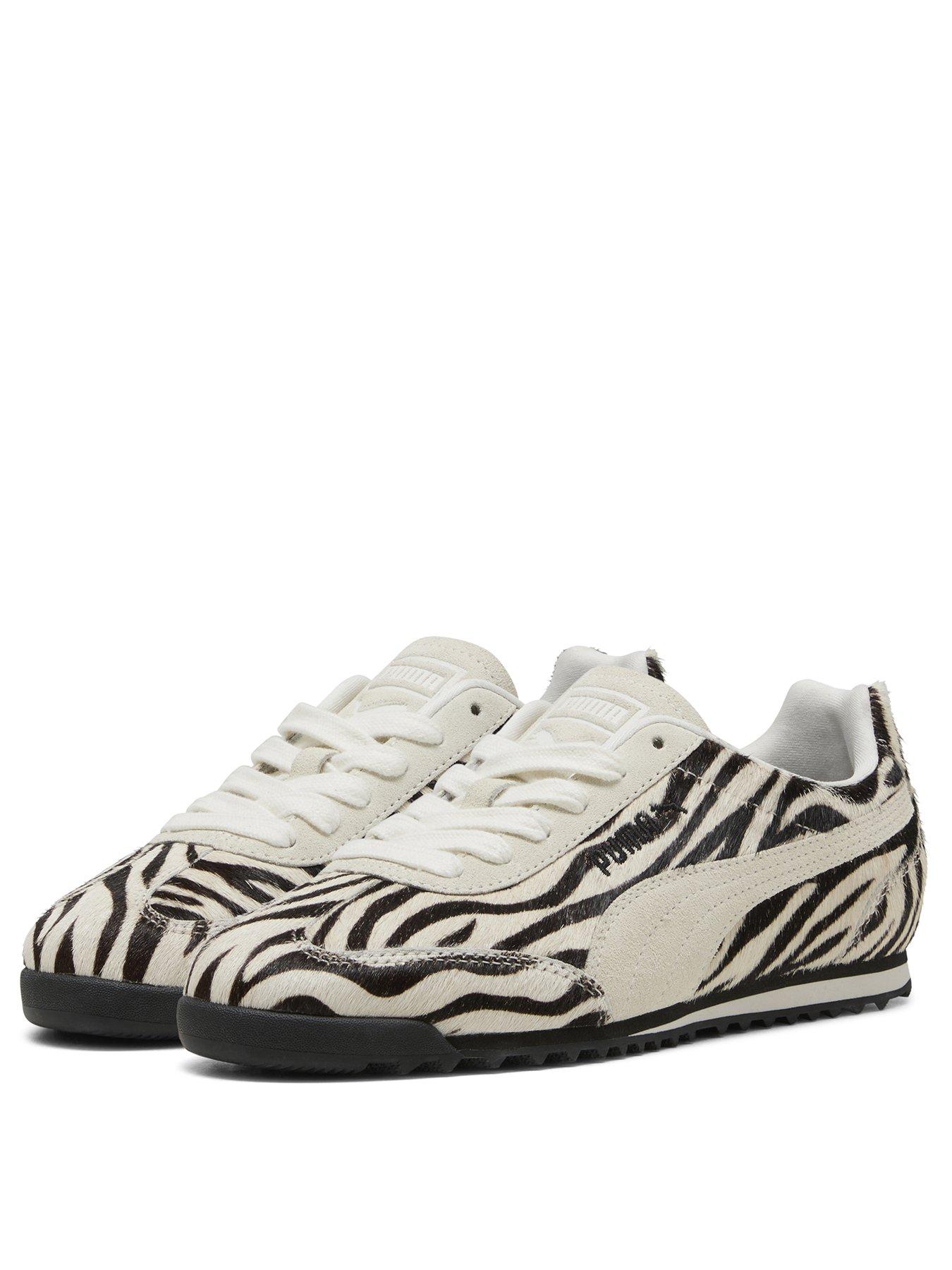 Image 2 of 7 of Puma Unisex Arizona Zebra Pony Hair Trainer - Black/white