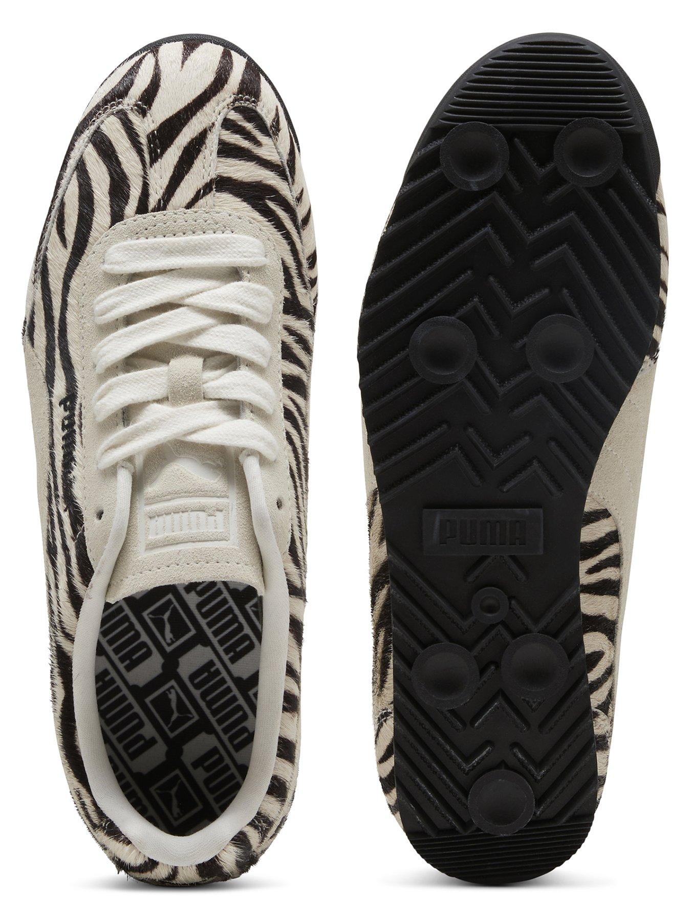 Image 4 of 7 of Puma Unisex Arizona Zebra Pony Hair Trainer - Black/white