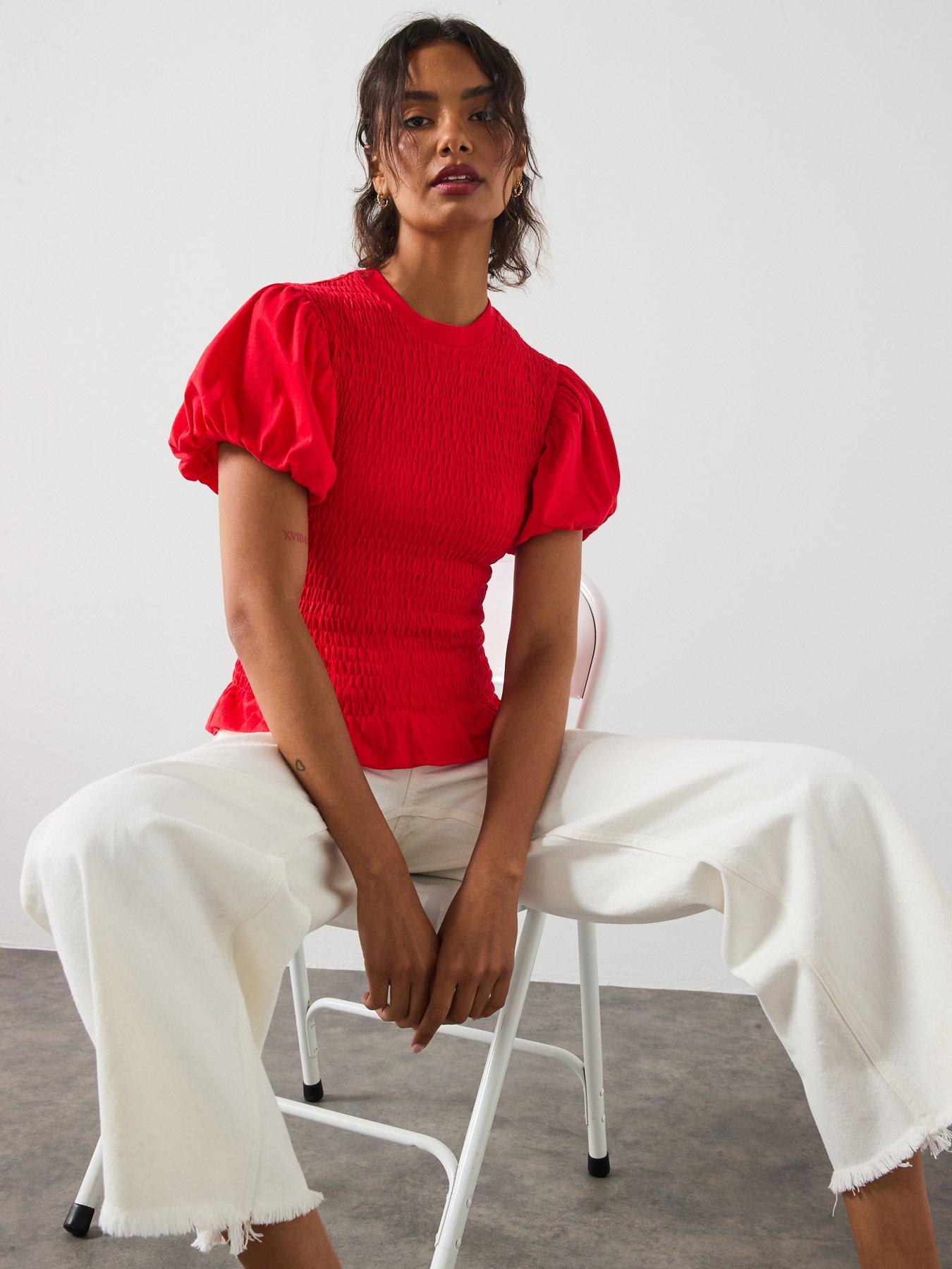 allsaints-dael-top-red