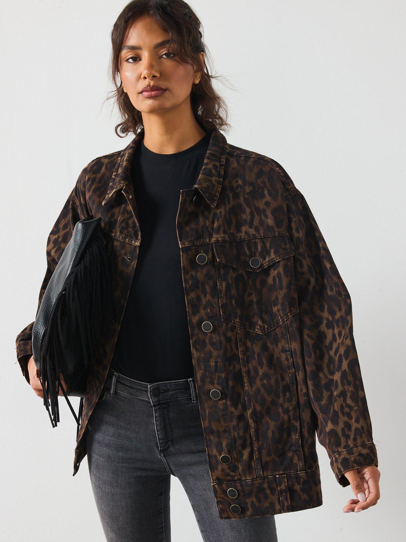 AllSaints Willow Denim Jacket Dark Brown Very
