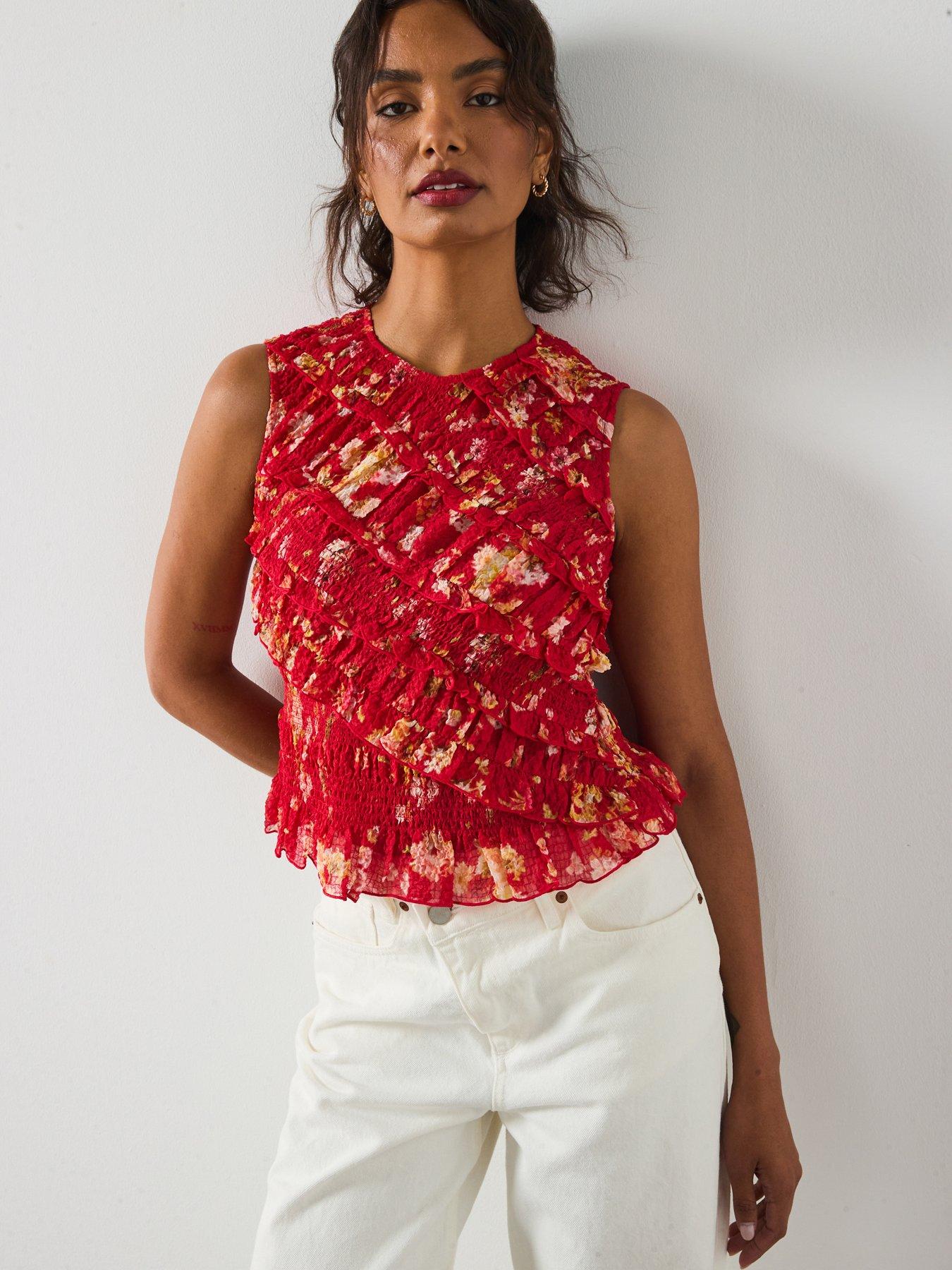 AllSaints Nysa Top - Red