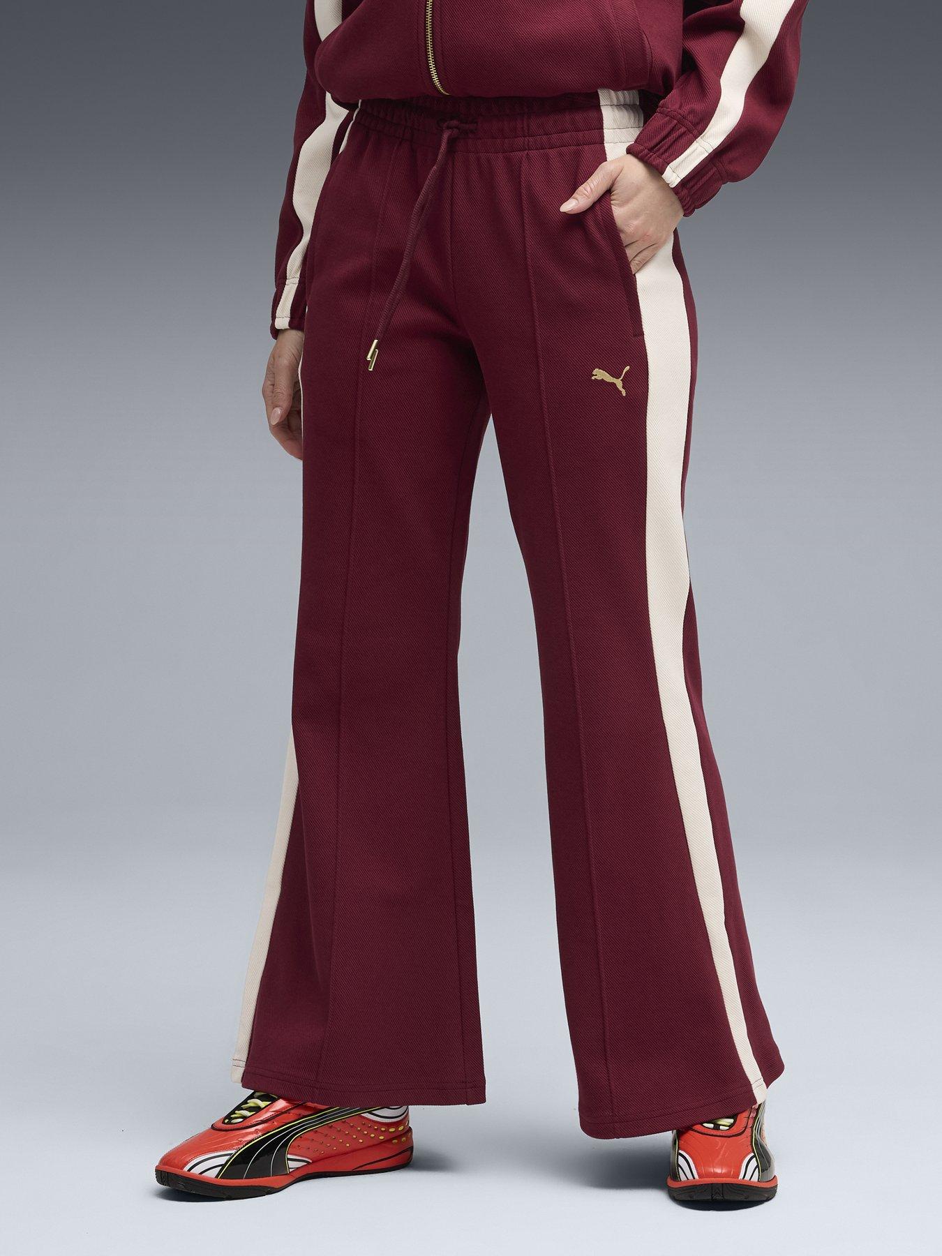 Puma Womens T7  Flared Pants - Red