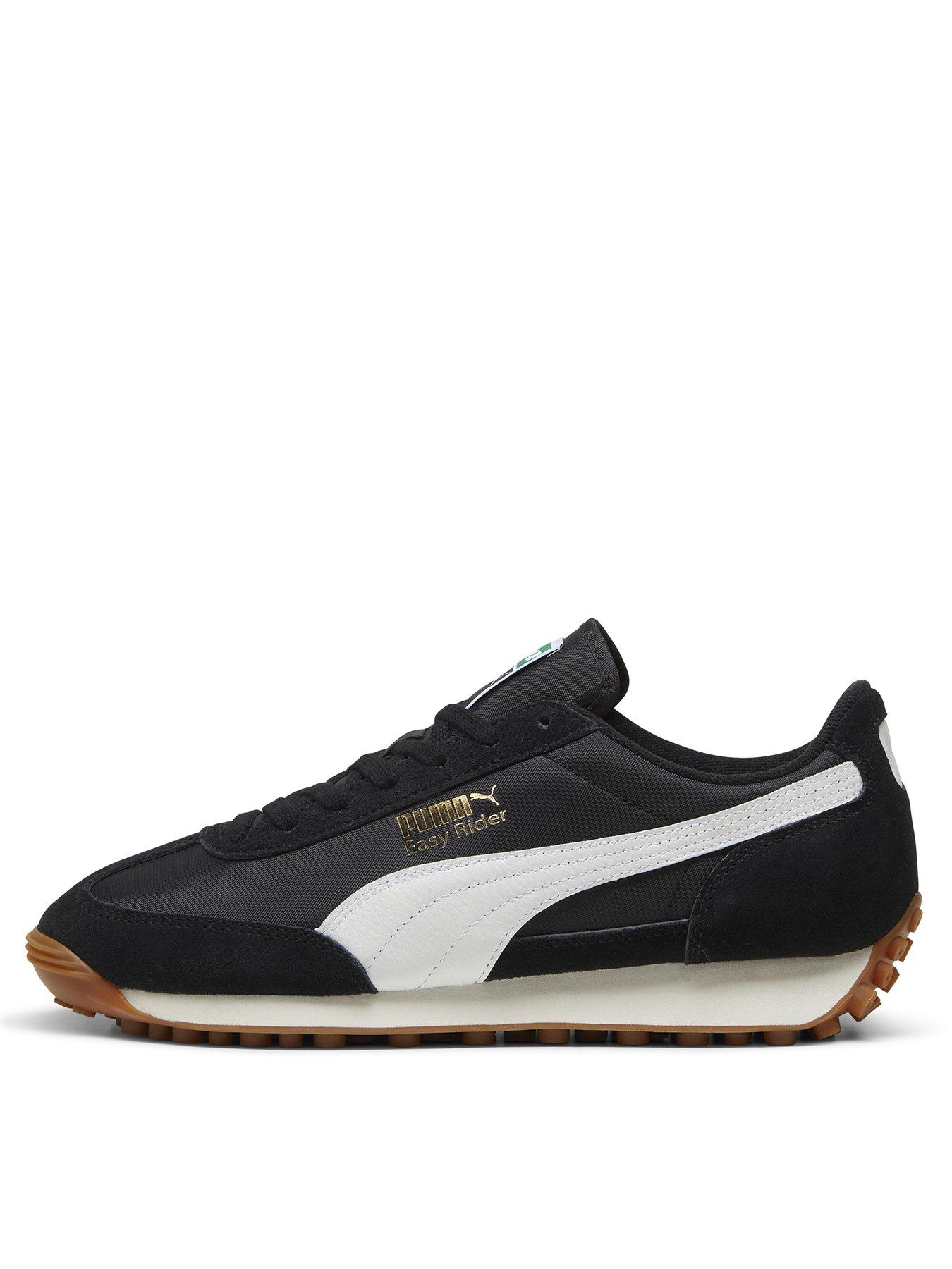 Puma Unisex Easy Rider Vintage Trainers, Black, Size 4, Women