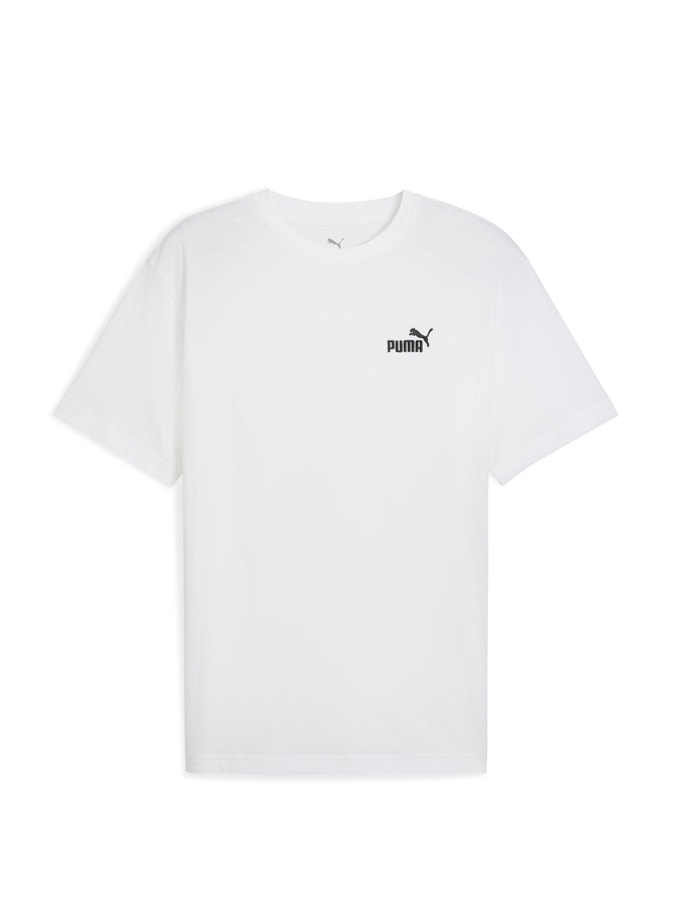 Puma Mens Essentials Relaxed Small No 1 Logo Tee - White
