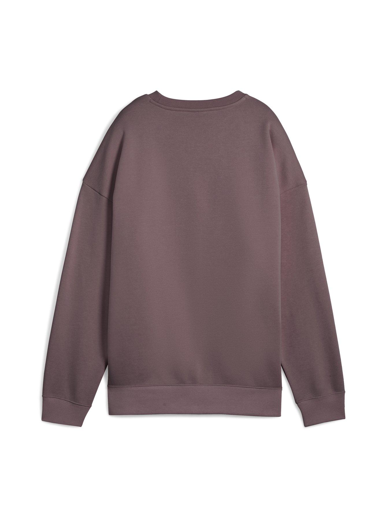 Image 5 of 5 of Puma Womens Essentials Oversized Crew Fleece - Red