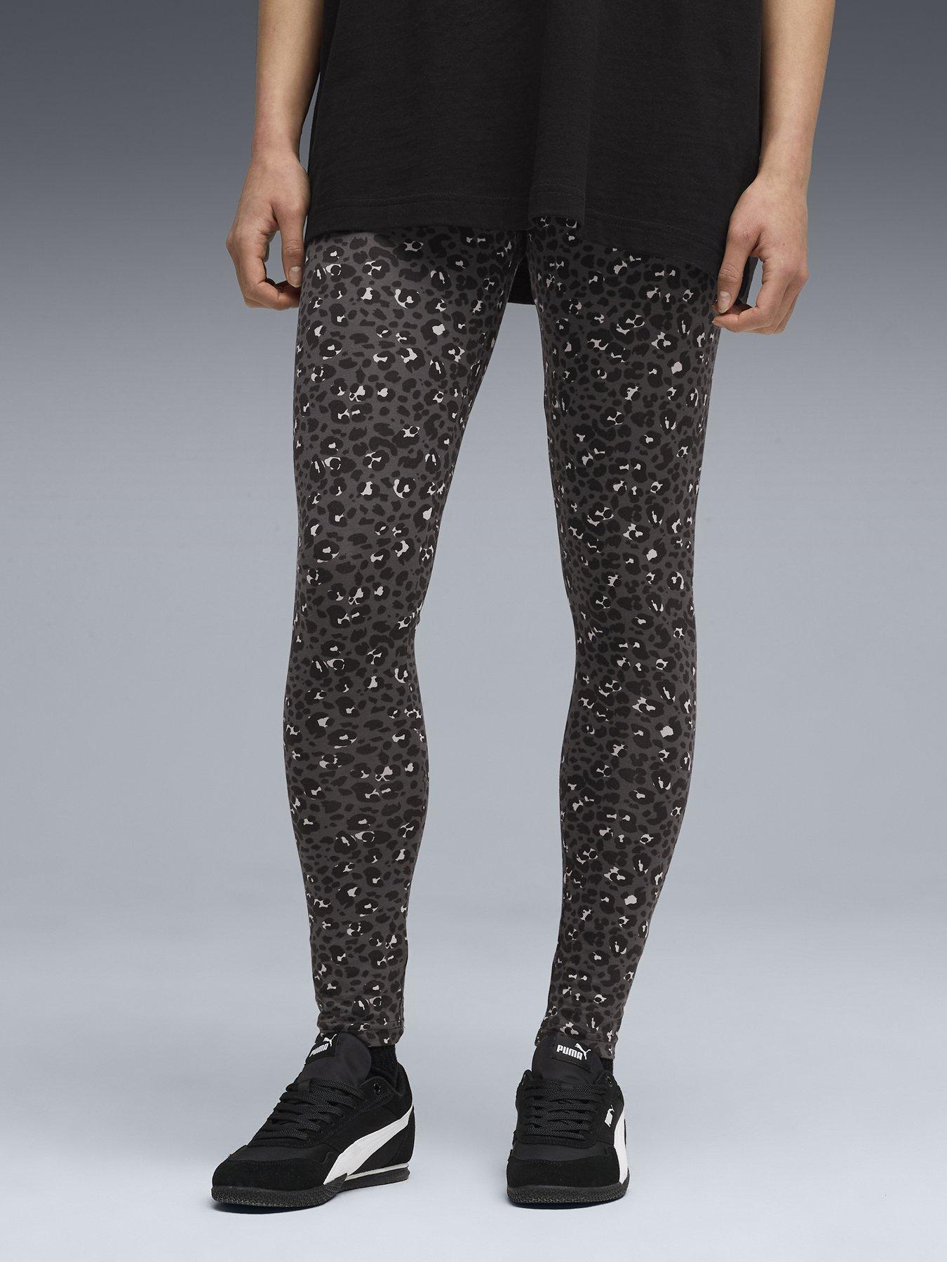 Puma Essentials Graphic Animal Print Leggings - Black