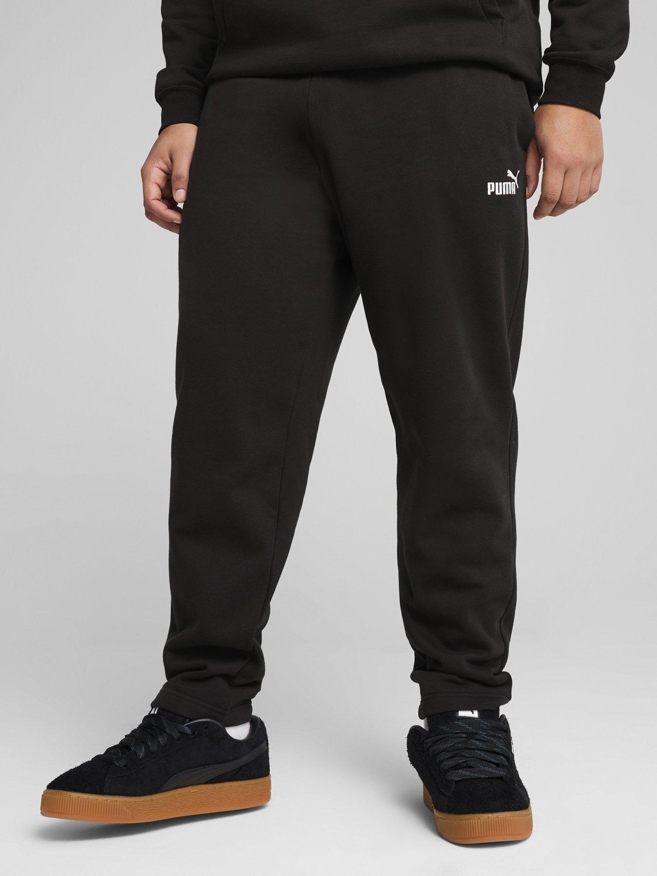 Puma Mens Essentials No Logo Sweatpants Fleece Black Very