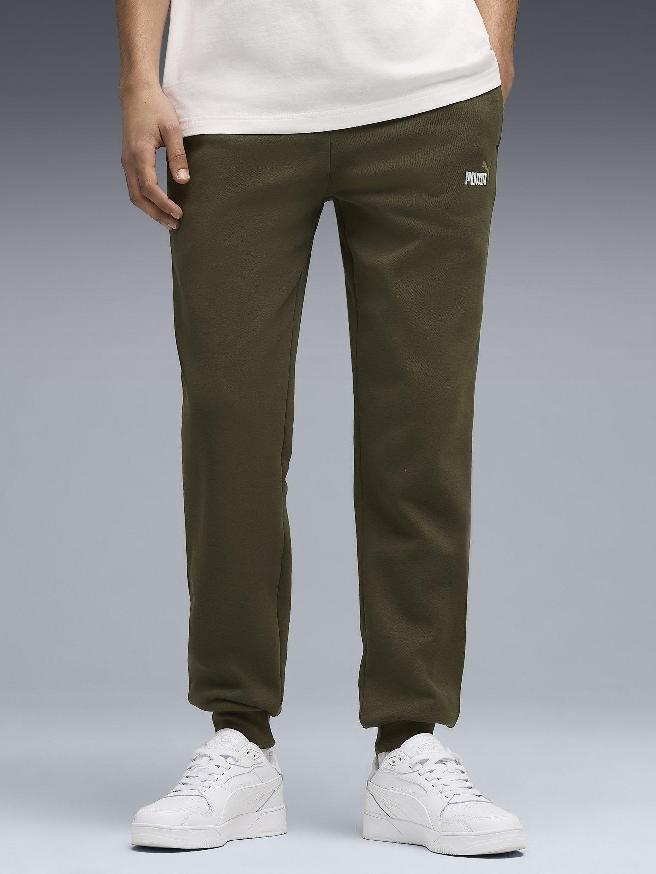 Puma Mens Essentials No 1 Logo Sweatpants Fleece - Green