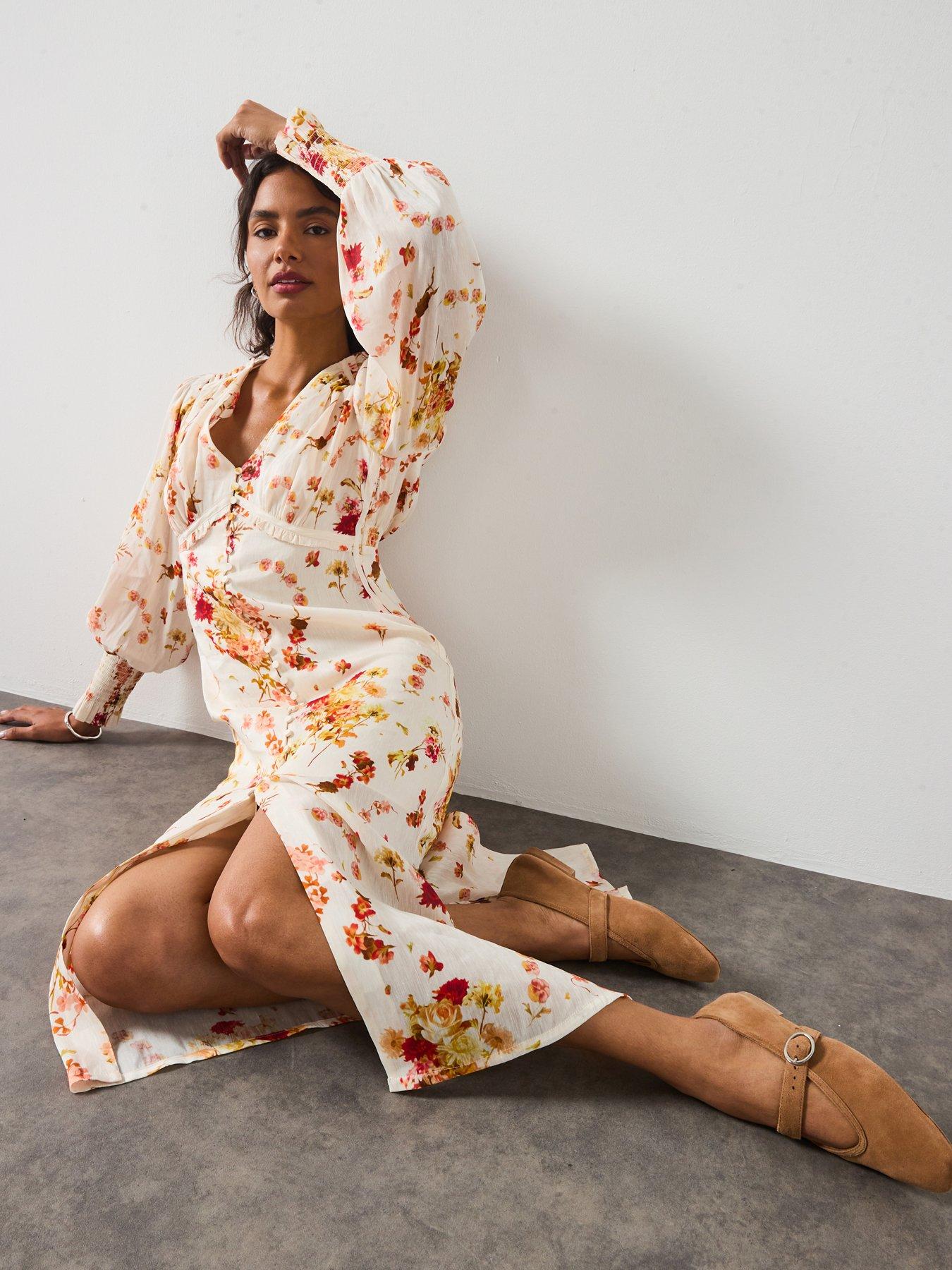Image 1 of 6 of AllSaints Taylen Dress - Multi