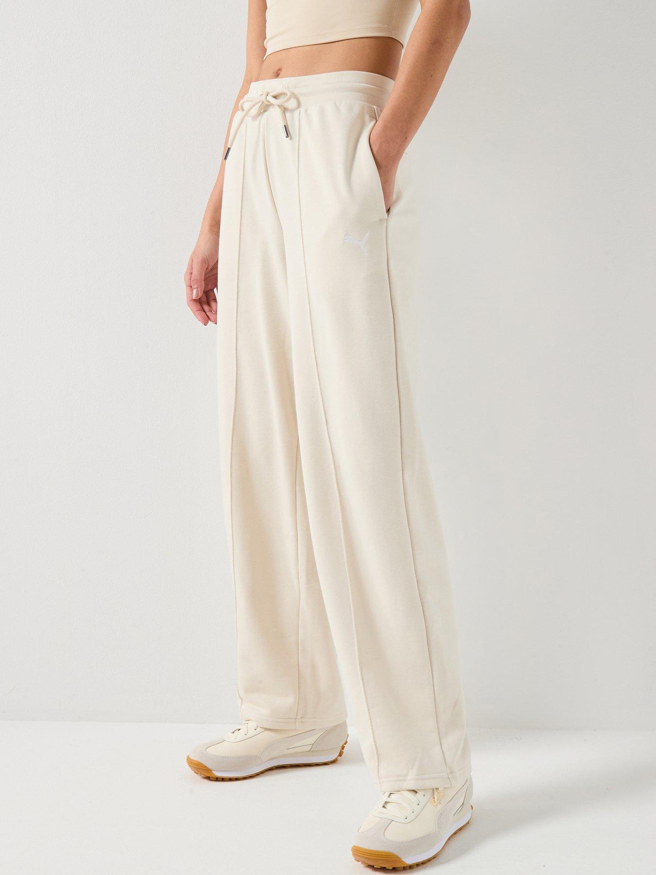 Puma Class Comfort Pinnacle High Waist Straight Pants - Cream