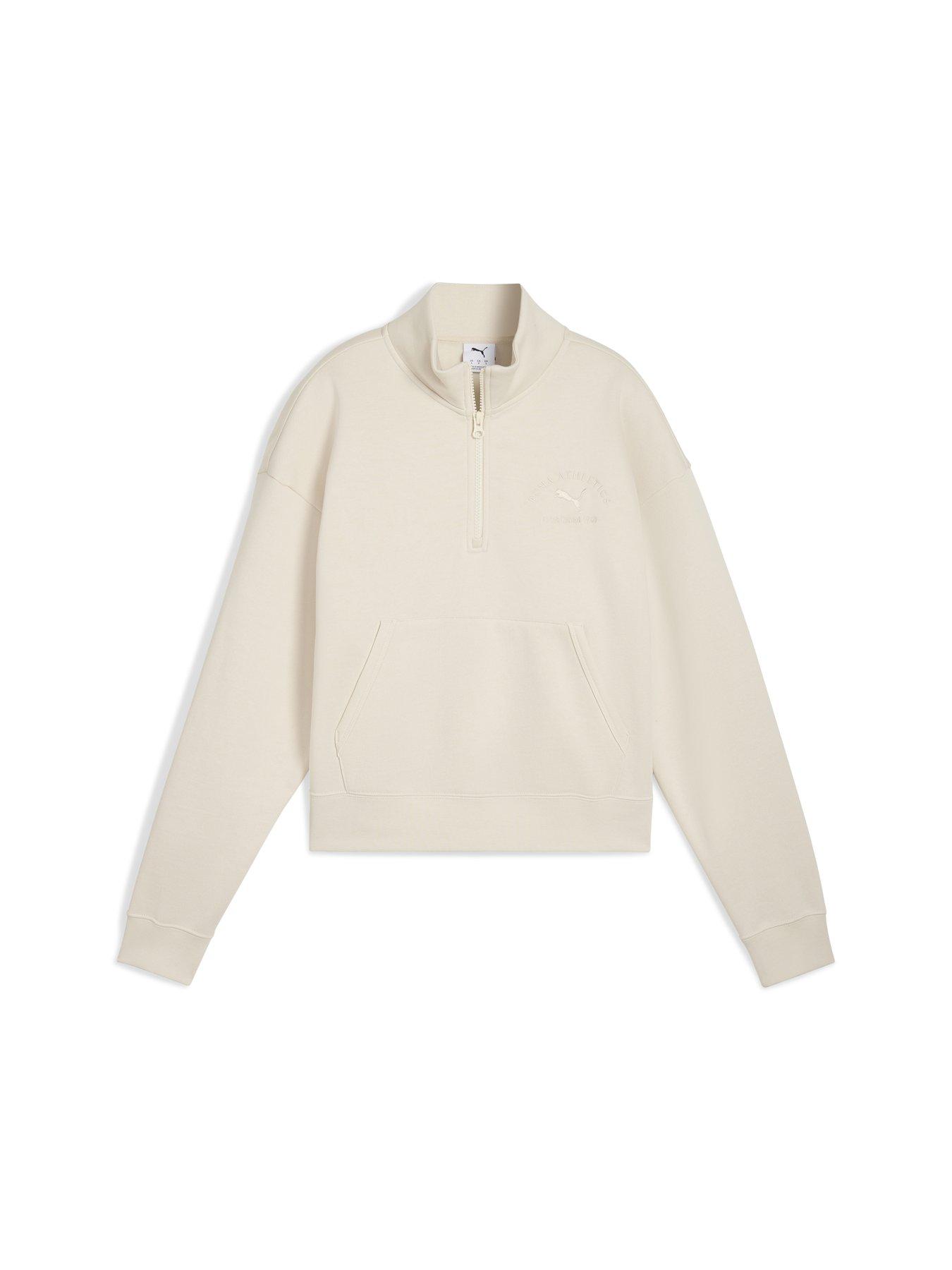 Image 4 of 5 of Puma Class Comfort Half Zip Short Crew - Cream