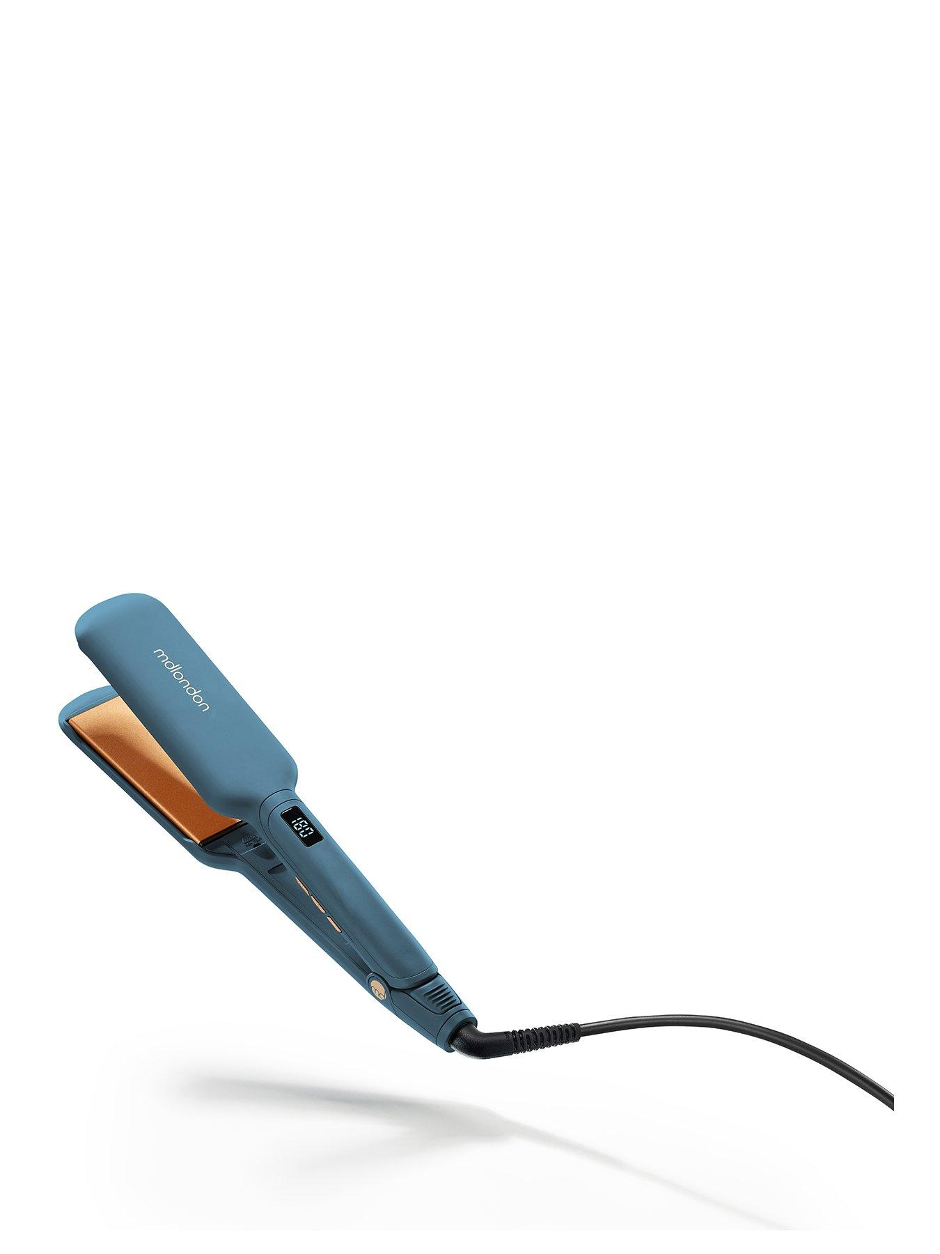 Image 1 of 5 of mdlondon Phat Wide plate Hair Straightener - Blue