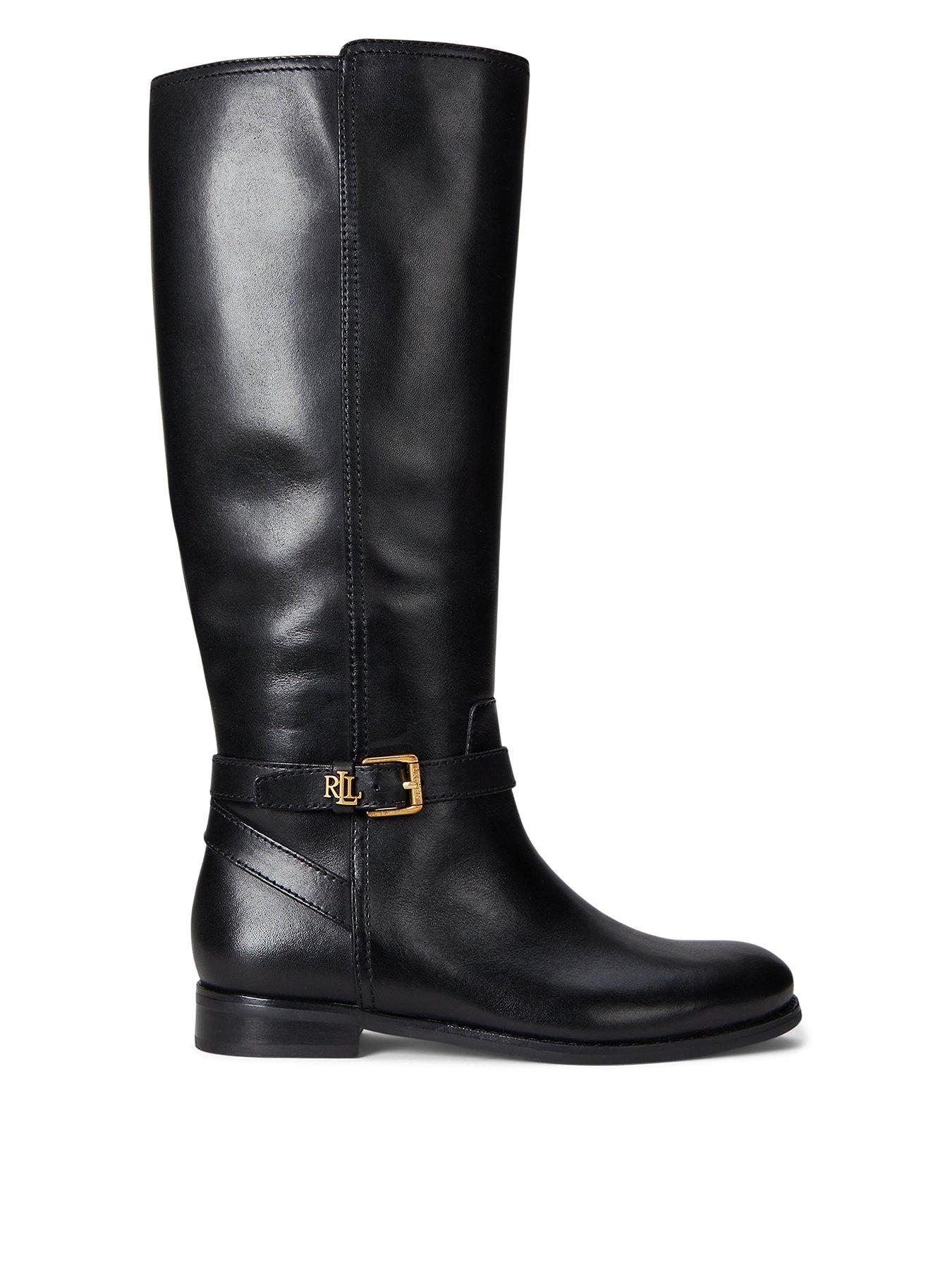 Lauren by Ralph Lauren Brooke Tall Buckle Boot - Black