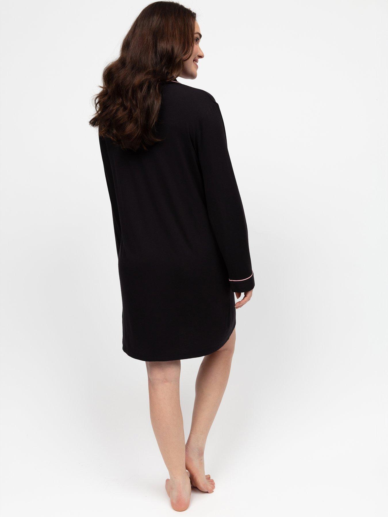 Image 2 of 4 of Cyberjammies Cyberjammies Bonnie Black Revere Jersey Long Sleeve Nightshirt - Black