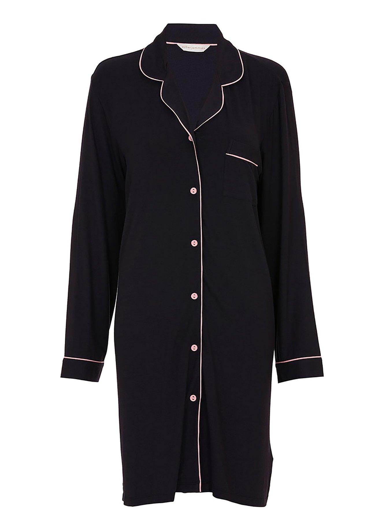 Image 4 of 4 of Cyberjammies Cyberjammies Bonnie Black Revere Jersey Long Sleeve Nightshirt - Black