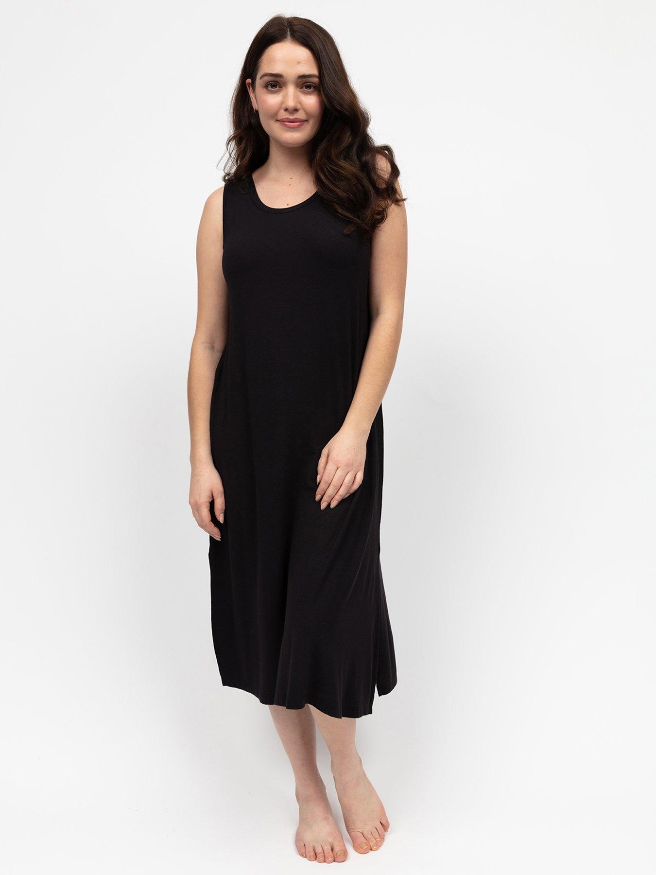 undefined Cyberjammies Bonnie Black Jersey Bus Long Nightdress - Black