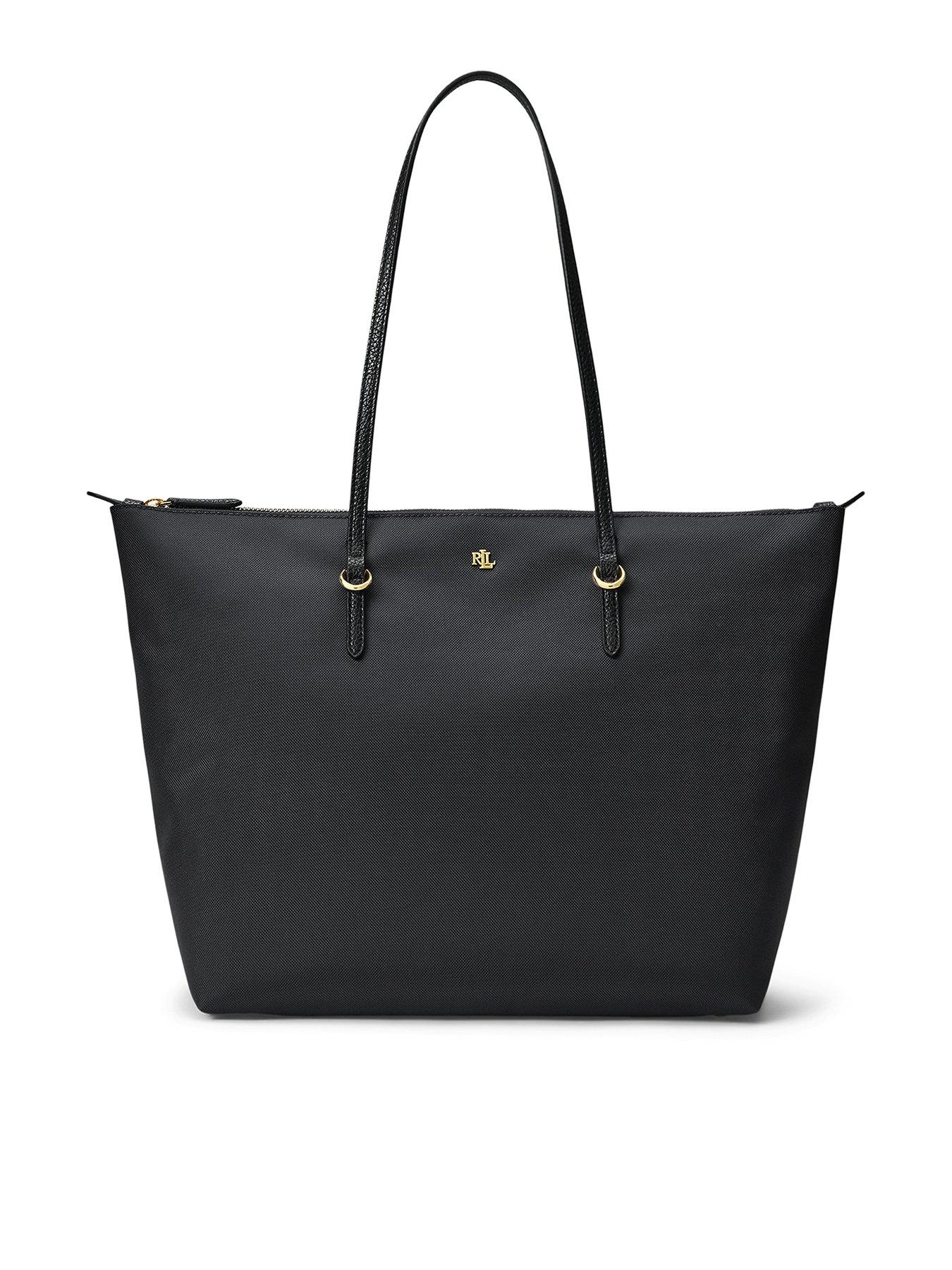 Image 1 of 5 of Lauren by Ralph Lauren Keaton Large Tote Bag - Black