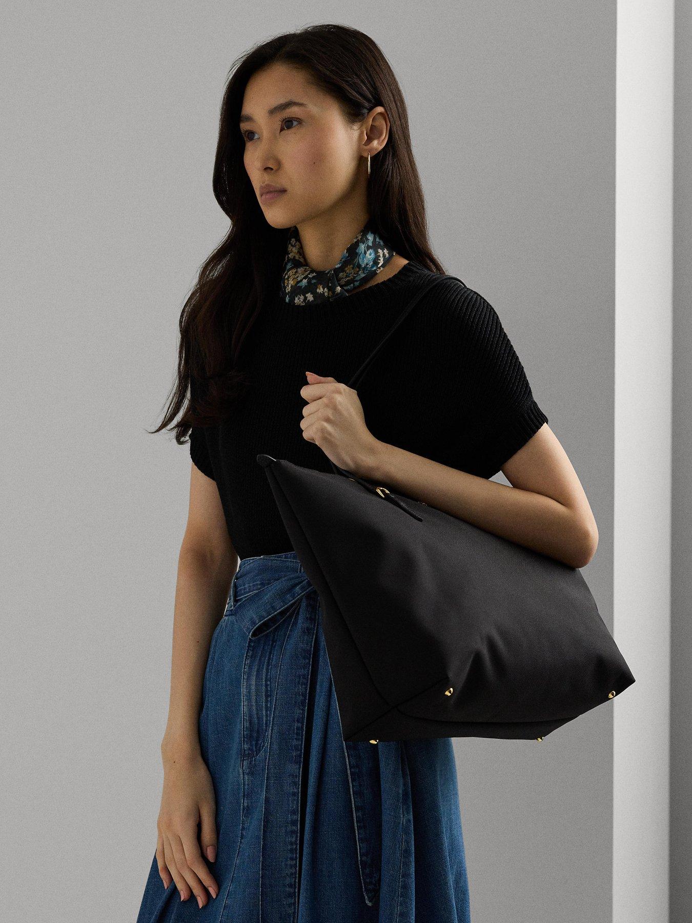 Image 2 of 5 of Lauren by Ralph Lauren Keaton Large Tote Bag - Black