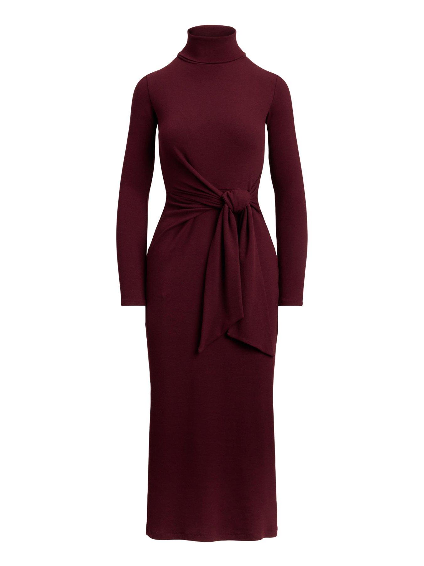 Lauren by Ralph Lauren Vaureen Long Sleeve Dress - Dark Garnet | Very