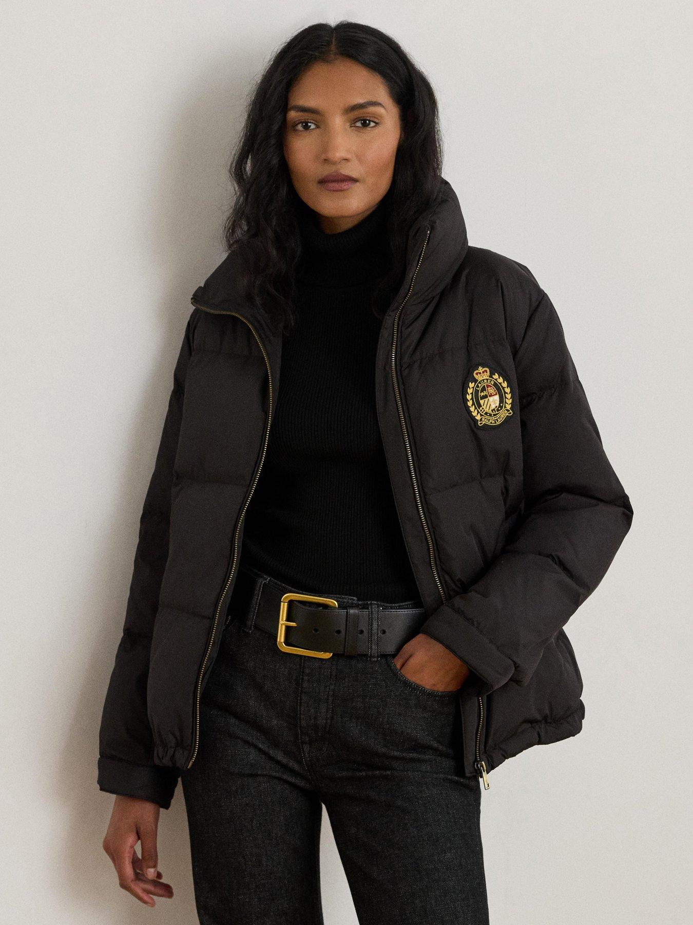 Image 1 of 4 of Lauren by Ralph Lauren Short Puffer Coat - Black