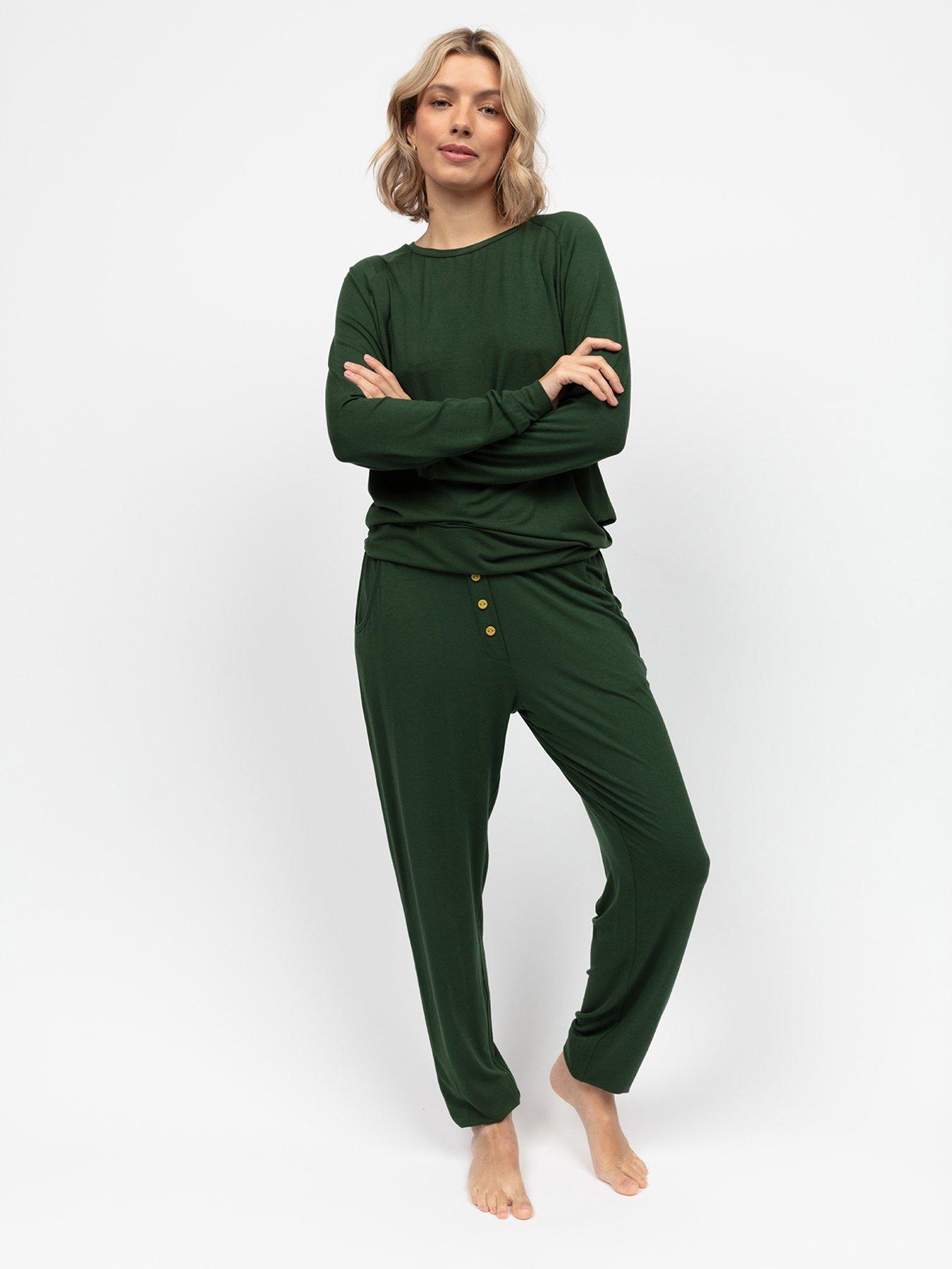 Cyberjammies Olive Slouch Pyjama Set - Green
