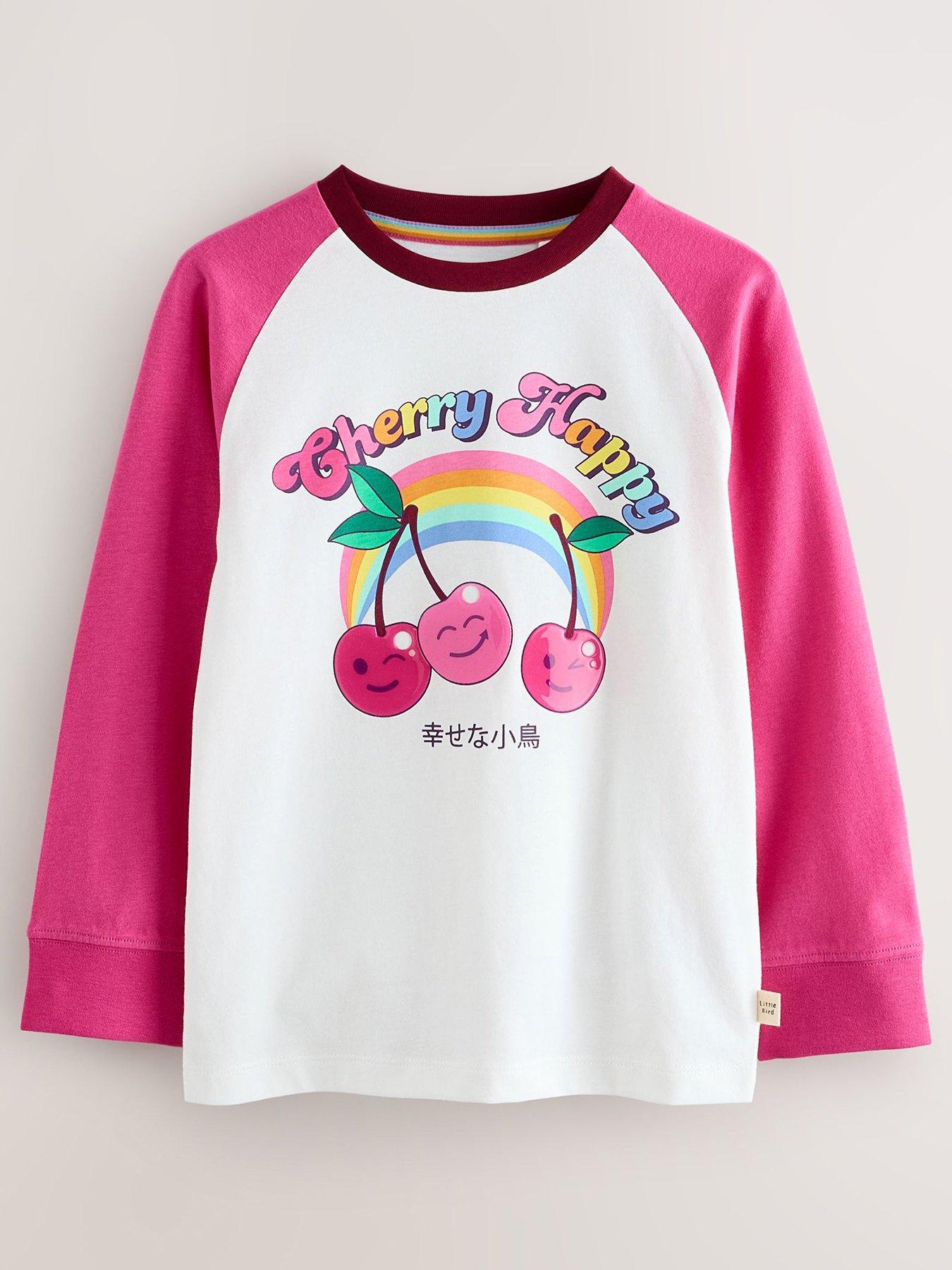 undefined Girls Cherry T-shirt - Pink