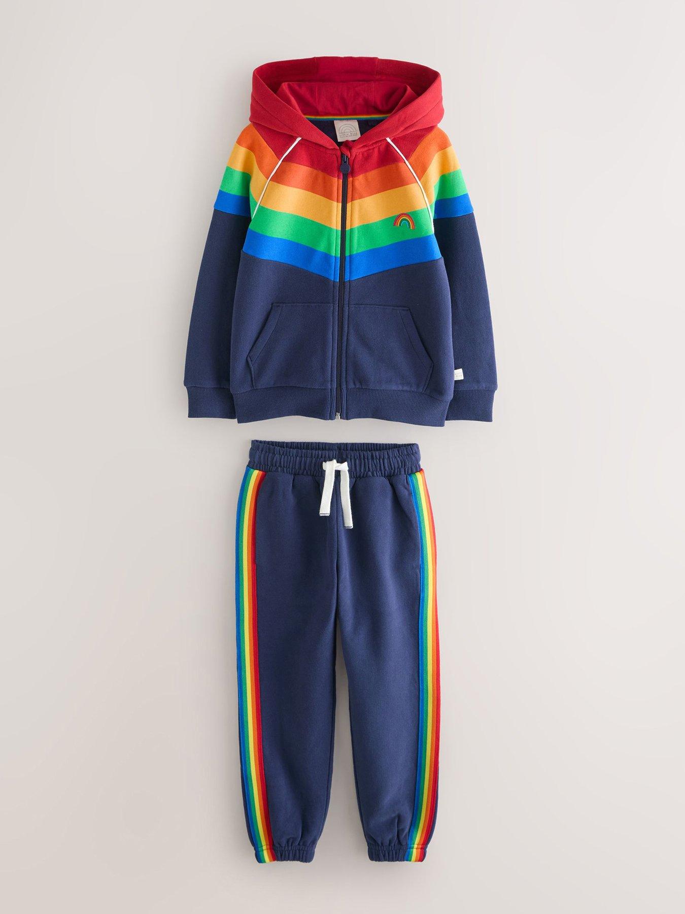 Little Bird Boys Rainbow Sweat Set - Multi