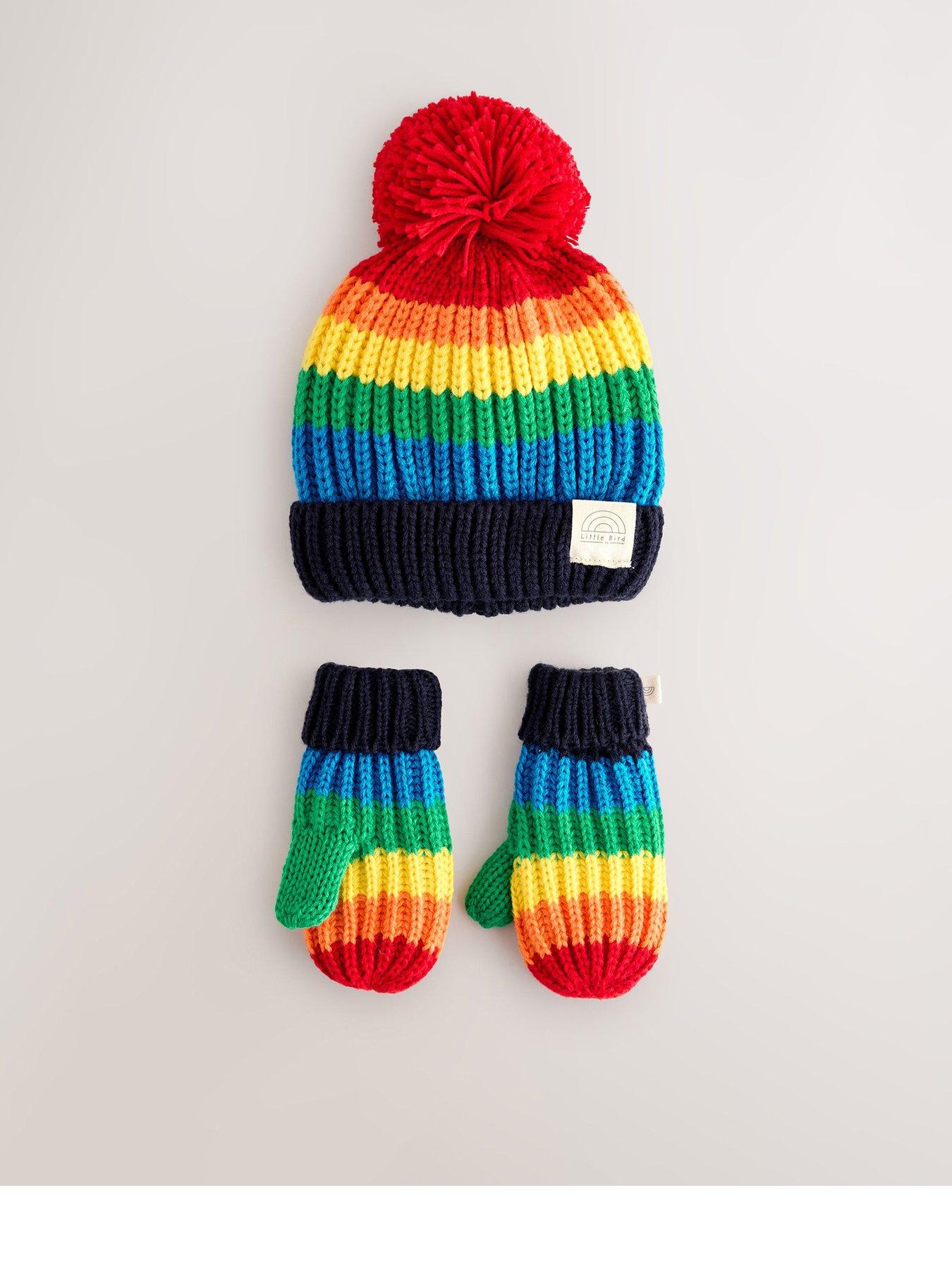 little-bird-boys-rainbow-hat-set-multi