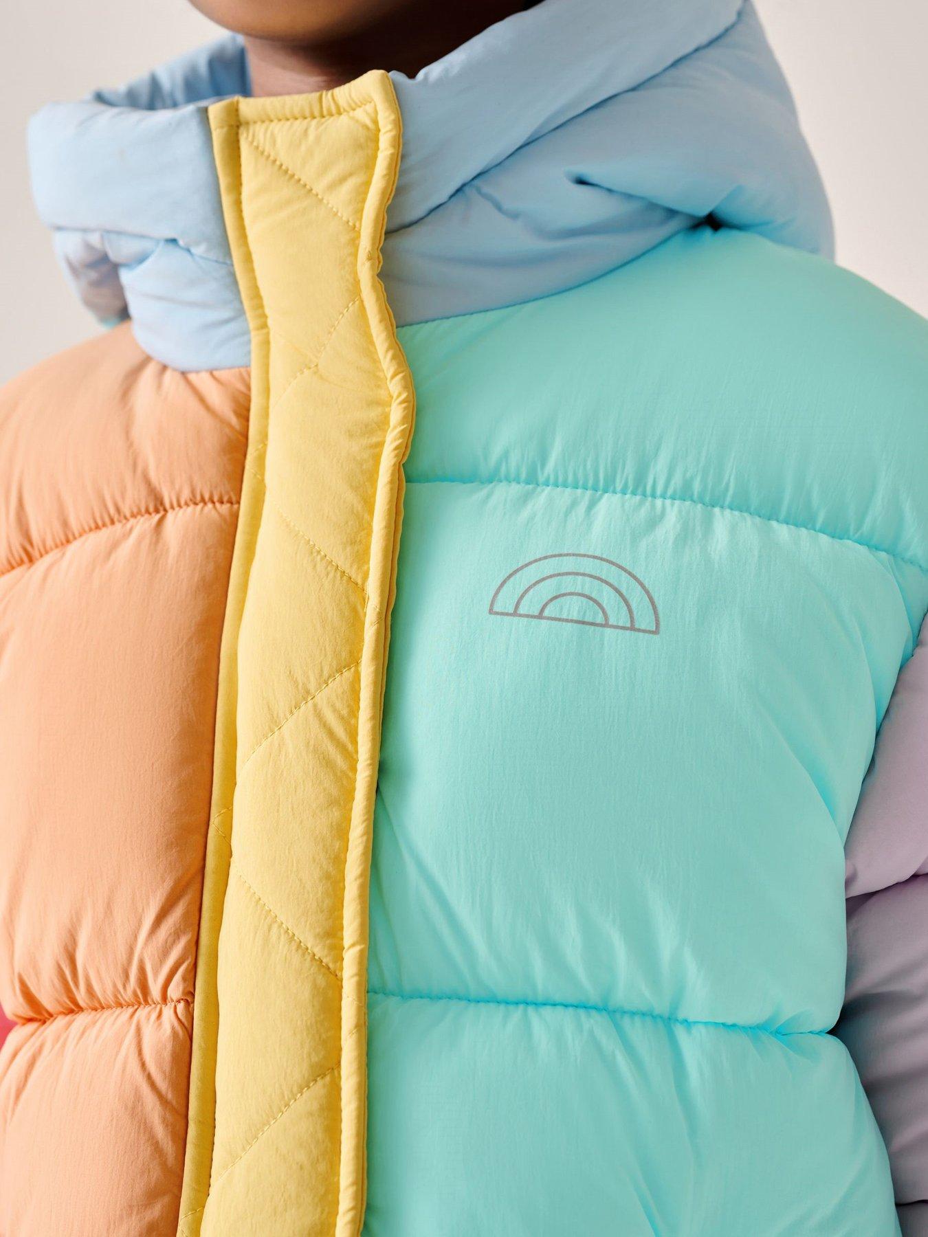 Image 4 of 6 of Little Bird Girls Pastel Colour Block Coat - Multi