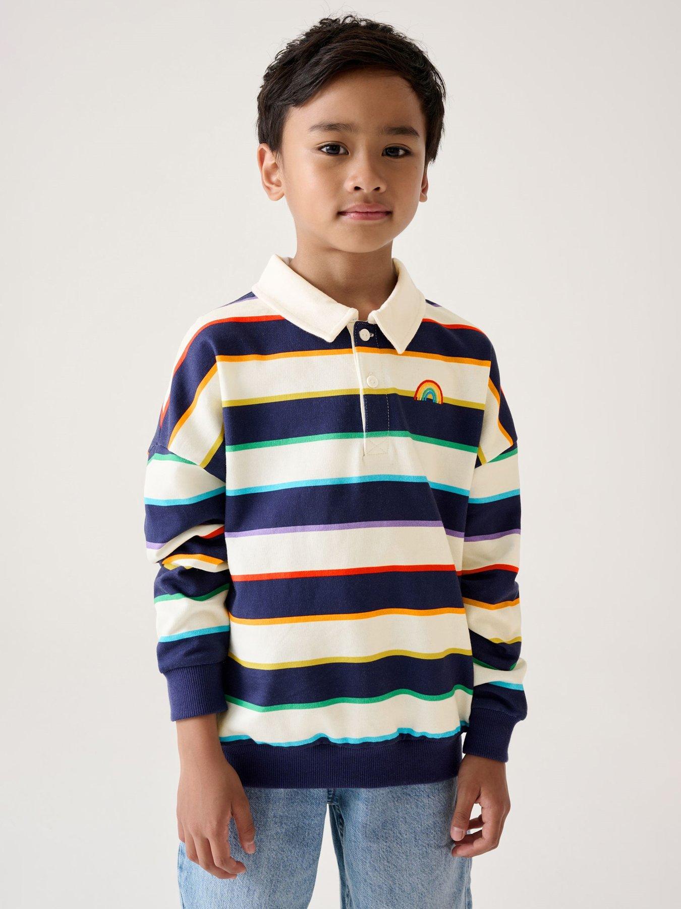 undefined Boys Striped Polo Top - Multi