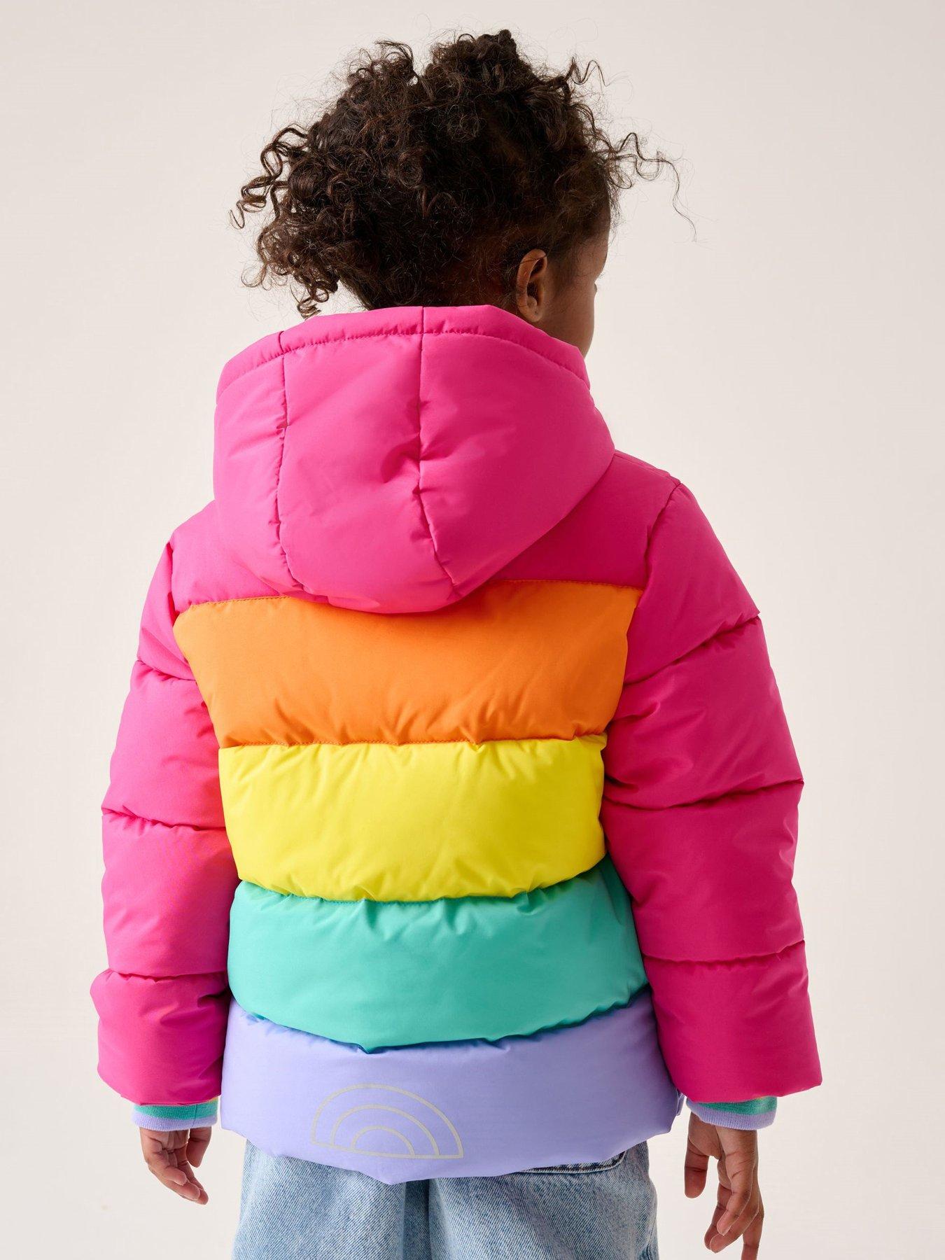 Image 3 of 6 of Little Bird Girls Rainbow Padded Coat - Multi