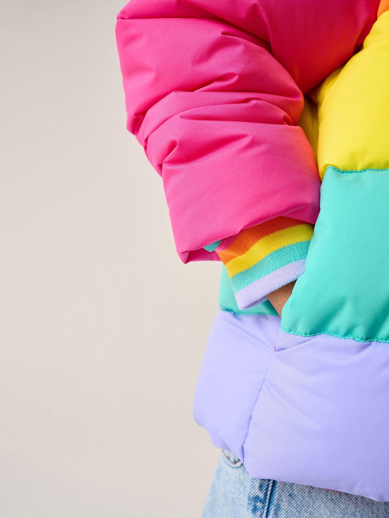 Image 4 of 6 of Little Bird Girls Rainbow Padded Coat - Multi