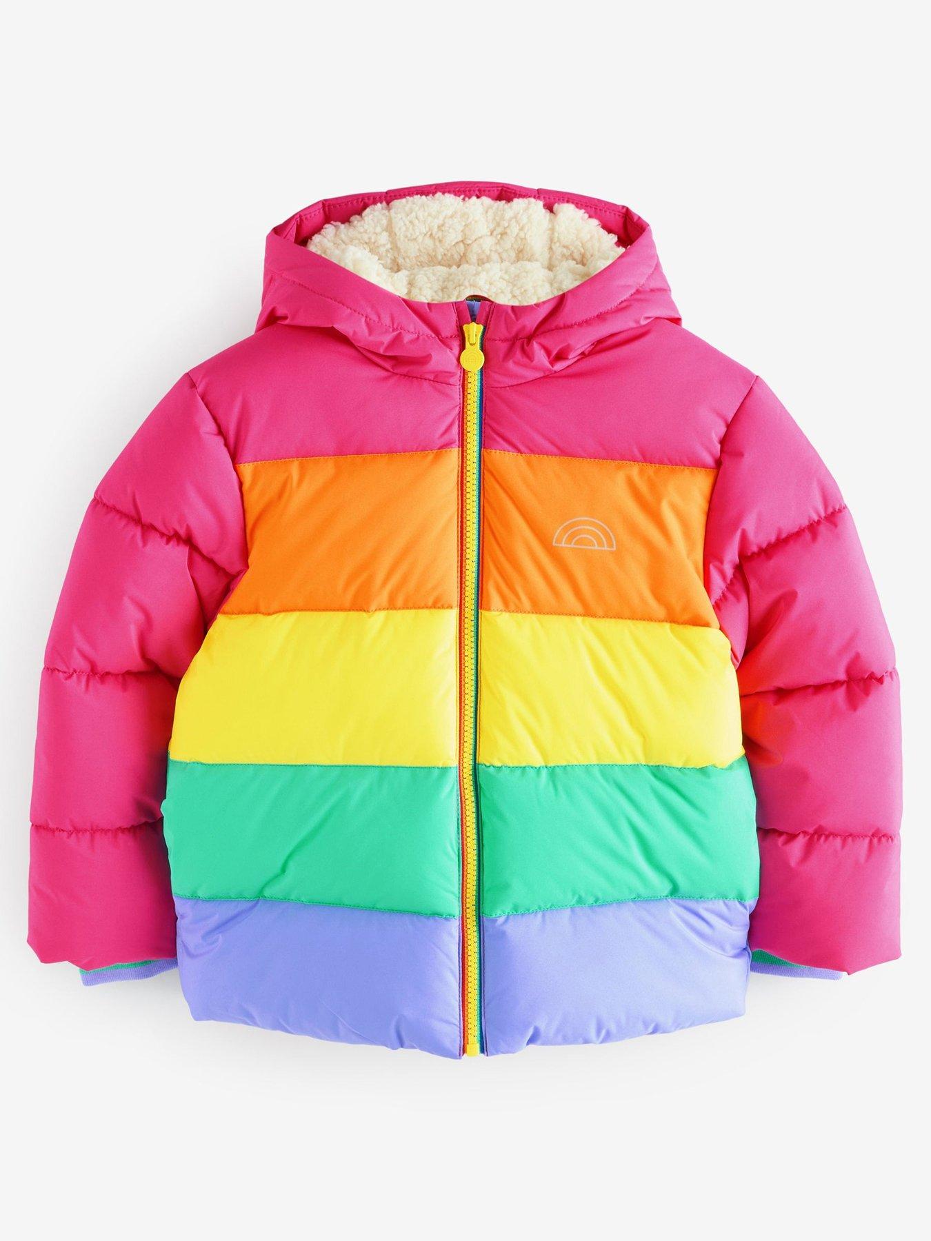 Image 5 of 6 of Little Bird Girls Rainbow Padded Coat - Multi