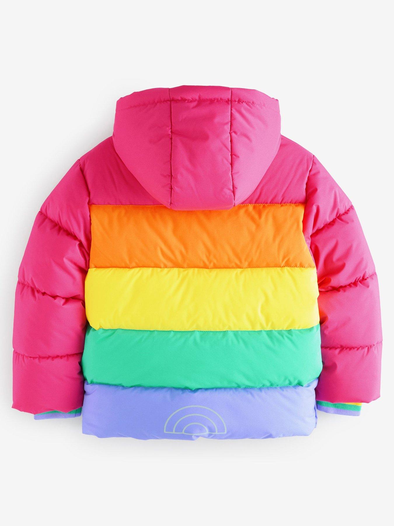 Image 6 of 6 of Little Bird Girls Rainbow Padded Coat - Multi