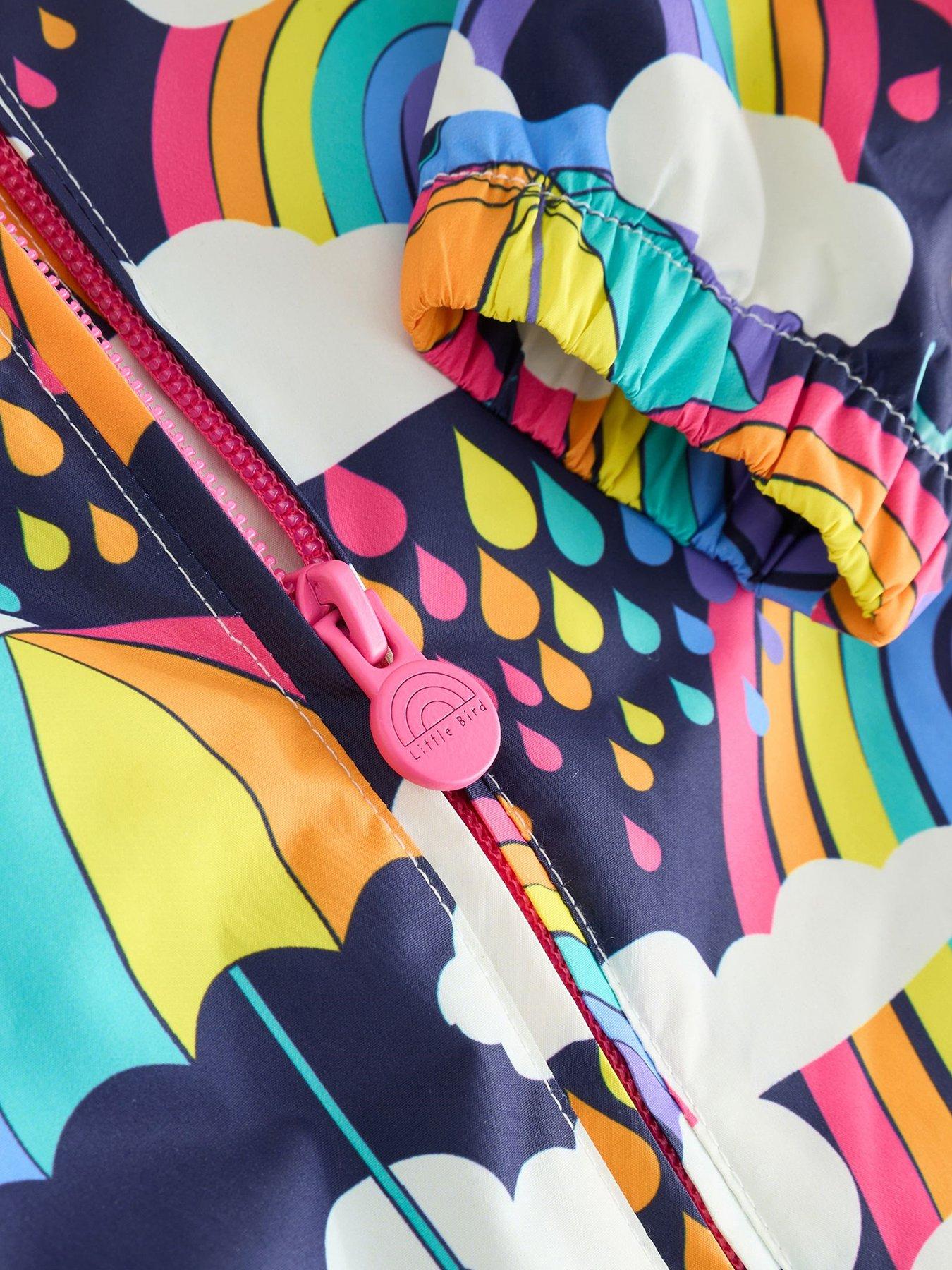 Image 3 of 3 of Little Bird Girls Rainbow Puddlesuit - Multi