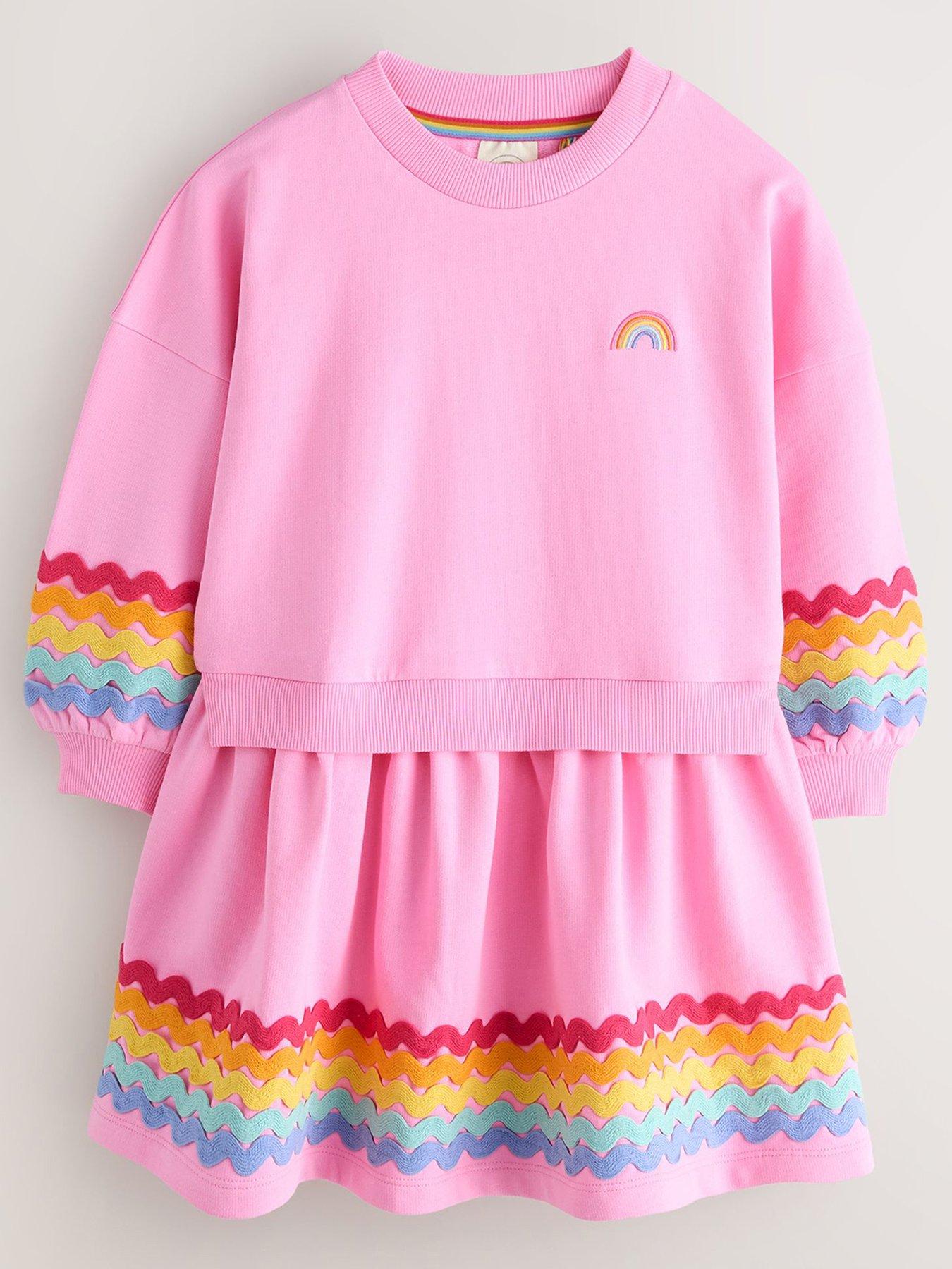 Little Bird Ricrac Sweat Dress - Pink