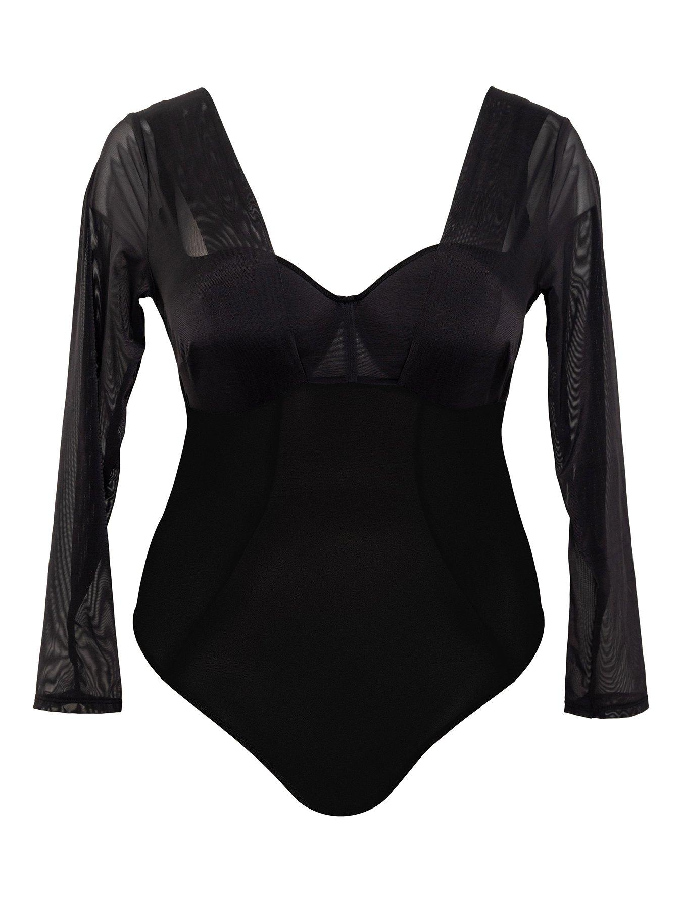 Image 5 of 5 of Curvy Kate Boost Me Up Sleeved Padded Balcony Body Black