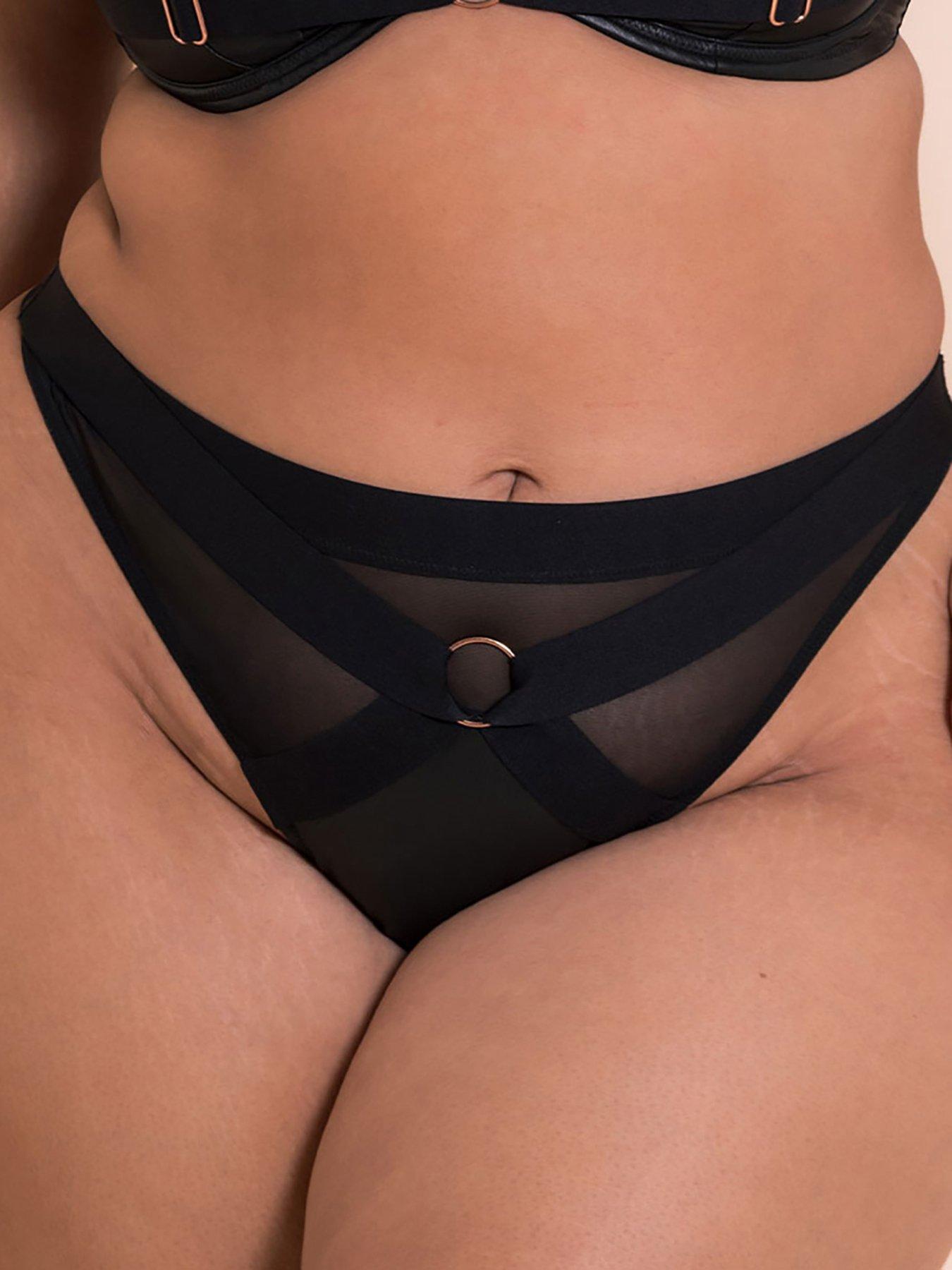 undefined Scantilly Harnessed Thong Black