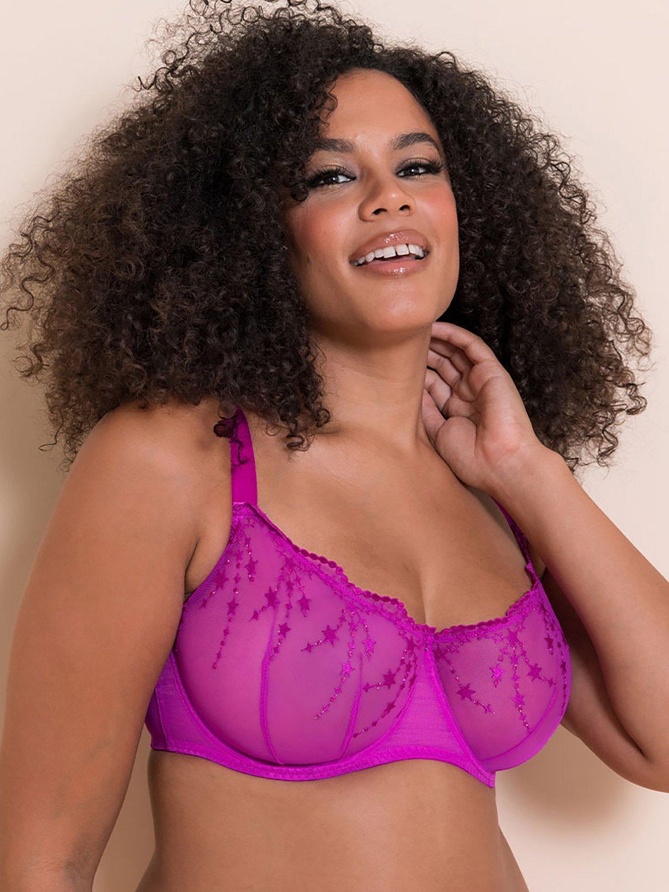 Curvy Kate Stardust Balcony Bra Vivid Violet, Purple, Size 30J, Women